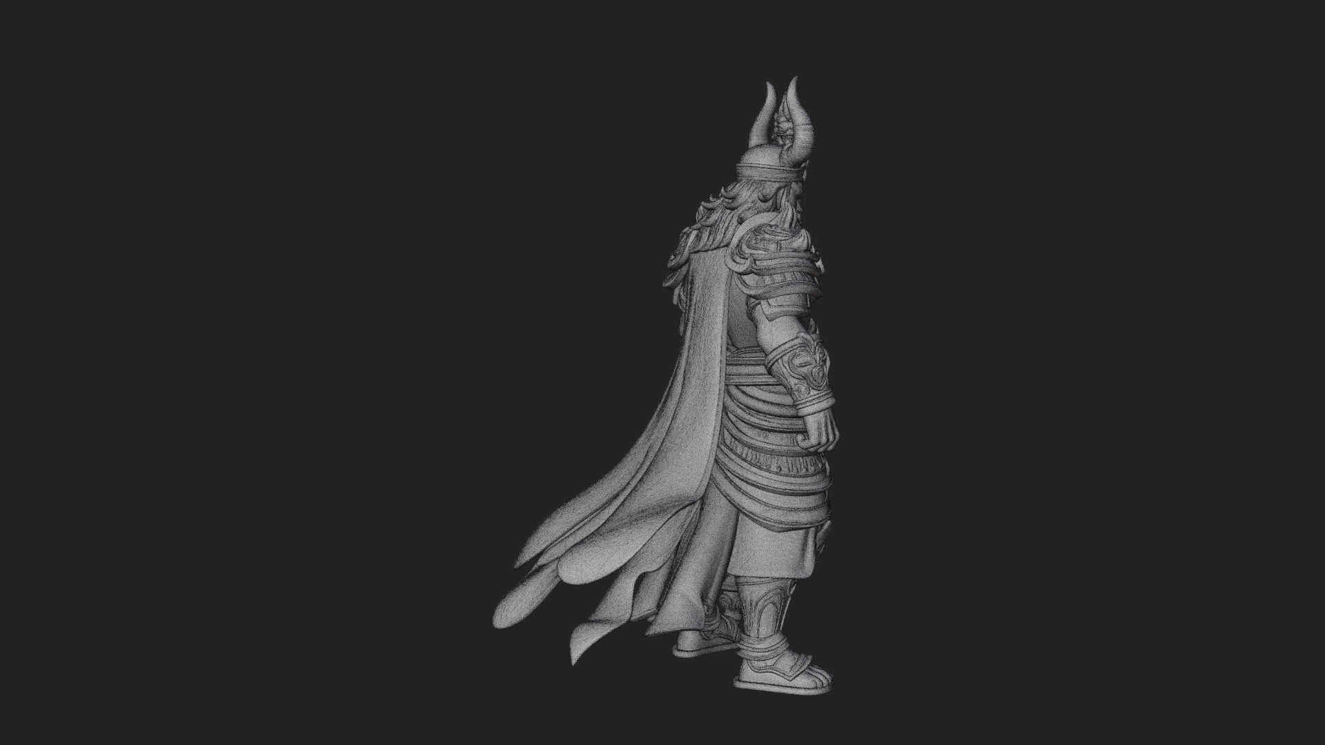 Crowned Jade Deity Statue Design 4 3D Print Model 3D Model