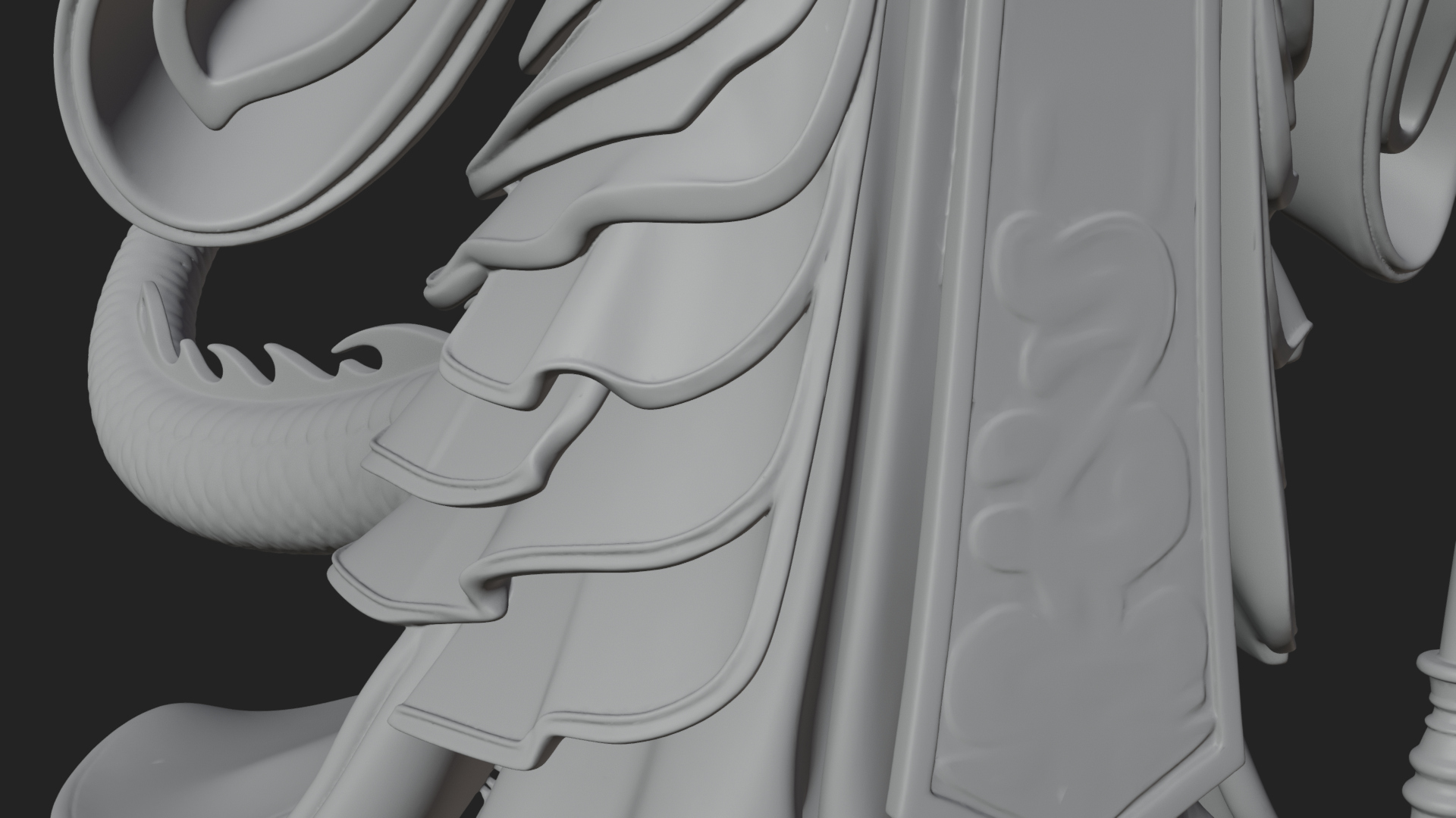 Crowned Jade Deity Statue Design 6 3D Print Model 3D Model