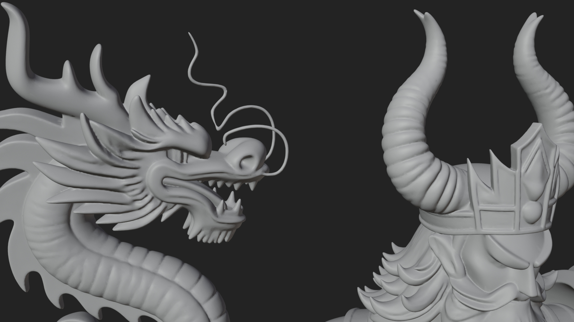 Crowned Jade Deity Statue Design 8 3D Print Model 3D Model
