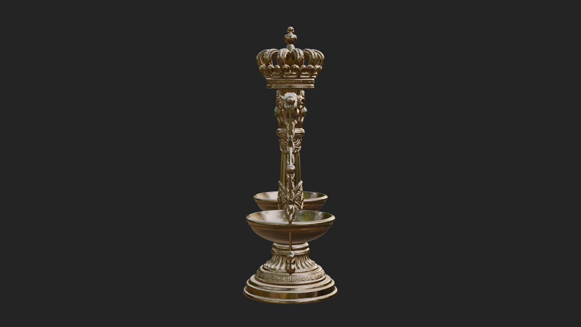 Crowned Justice Scales Model Design 1 3D Print Model 3D Model