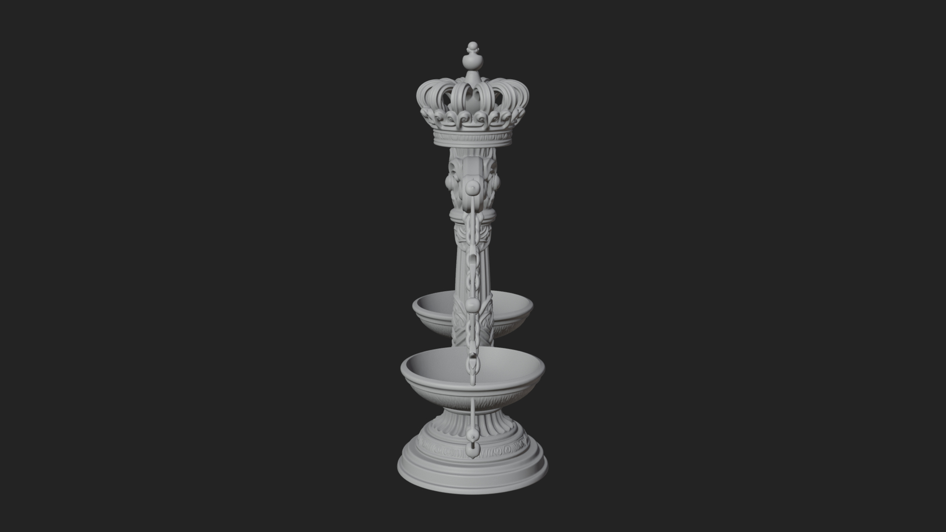 Crowned Justice Scales Model Design 1 3D Print Model 3D Model