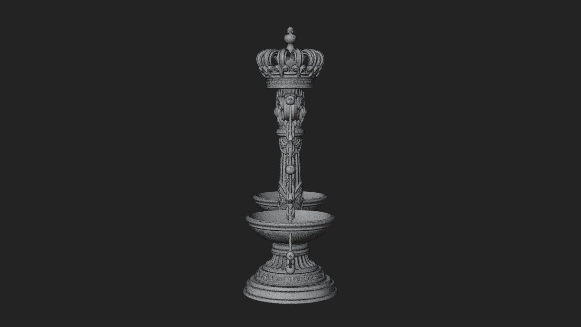 Crowned Justice Scales Model Design 1 3D Print Model 3D Model