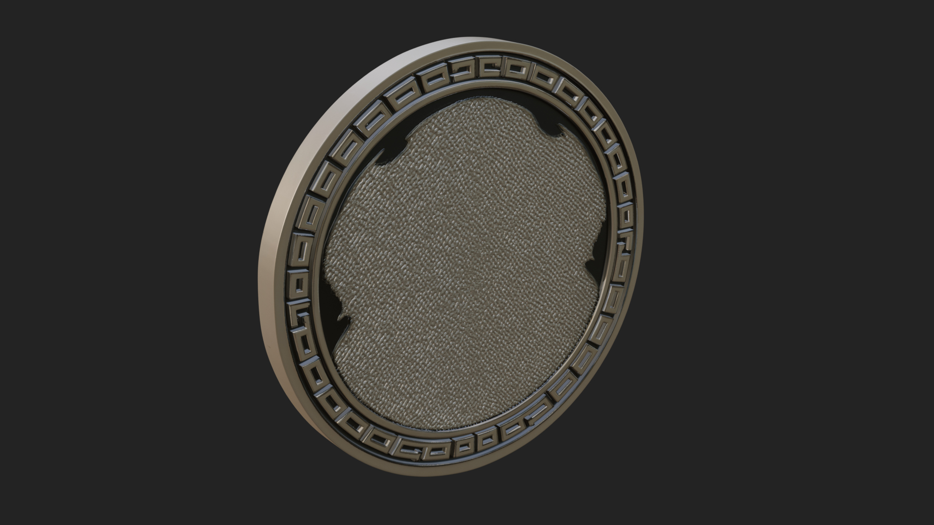 Crowned King Oval Relief Plaque Design 3 3D Print Model 3D Model