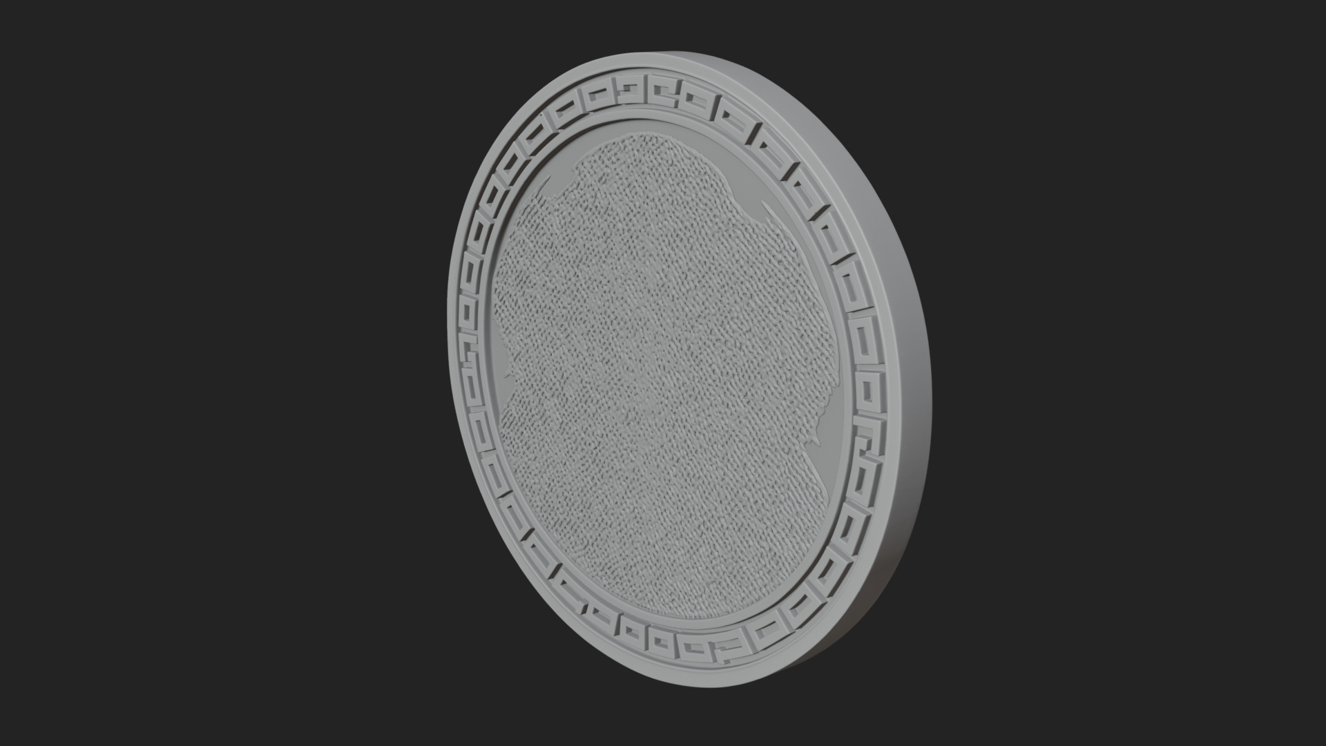 Crowned King Oval Relief Plaque Design 3 3D Print Model 3D Model