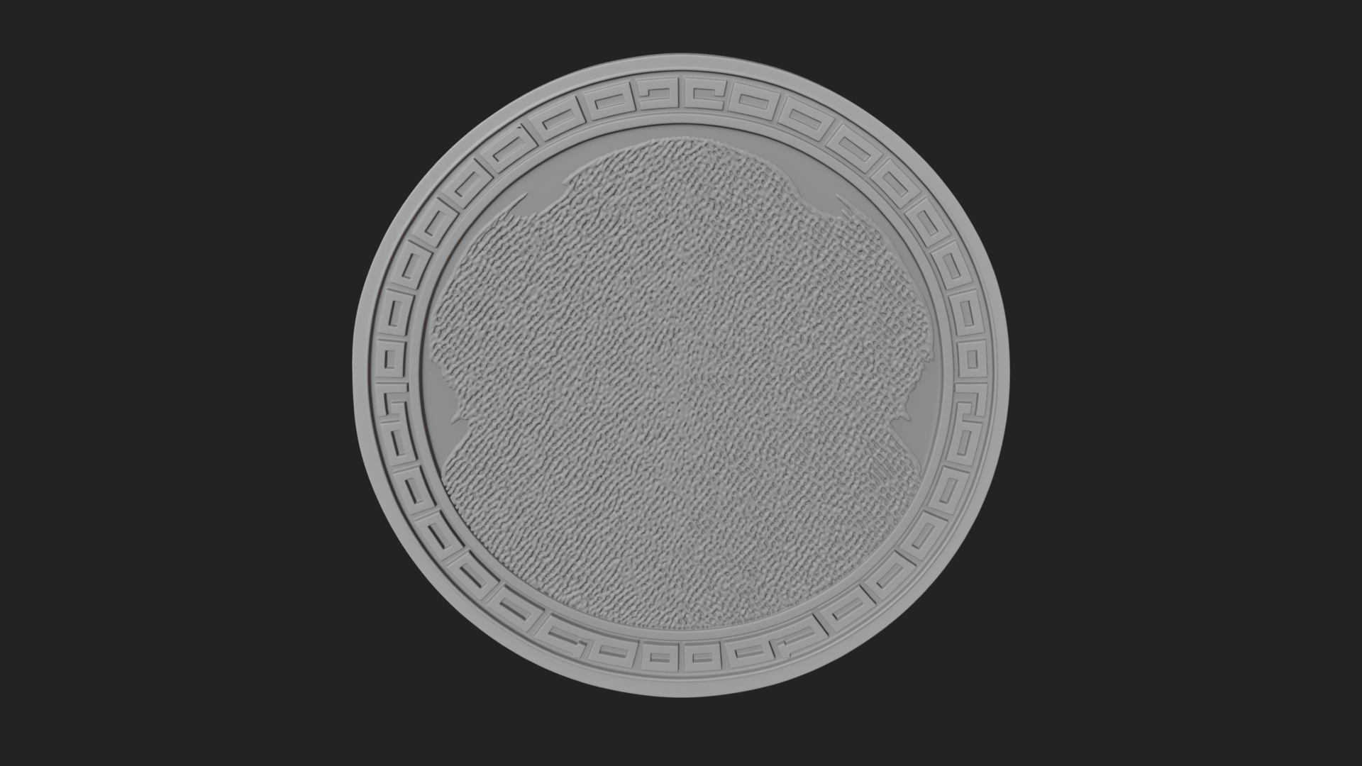 Crowned King Oval Relief Plaque Design 3 3D Print Model 3D Model