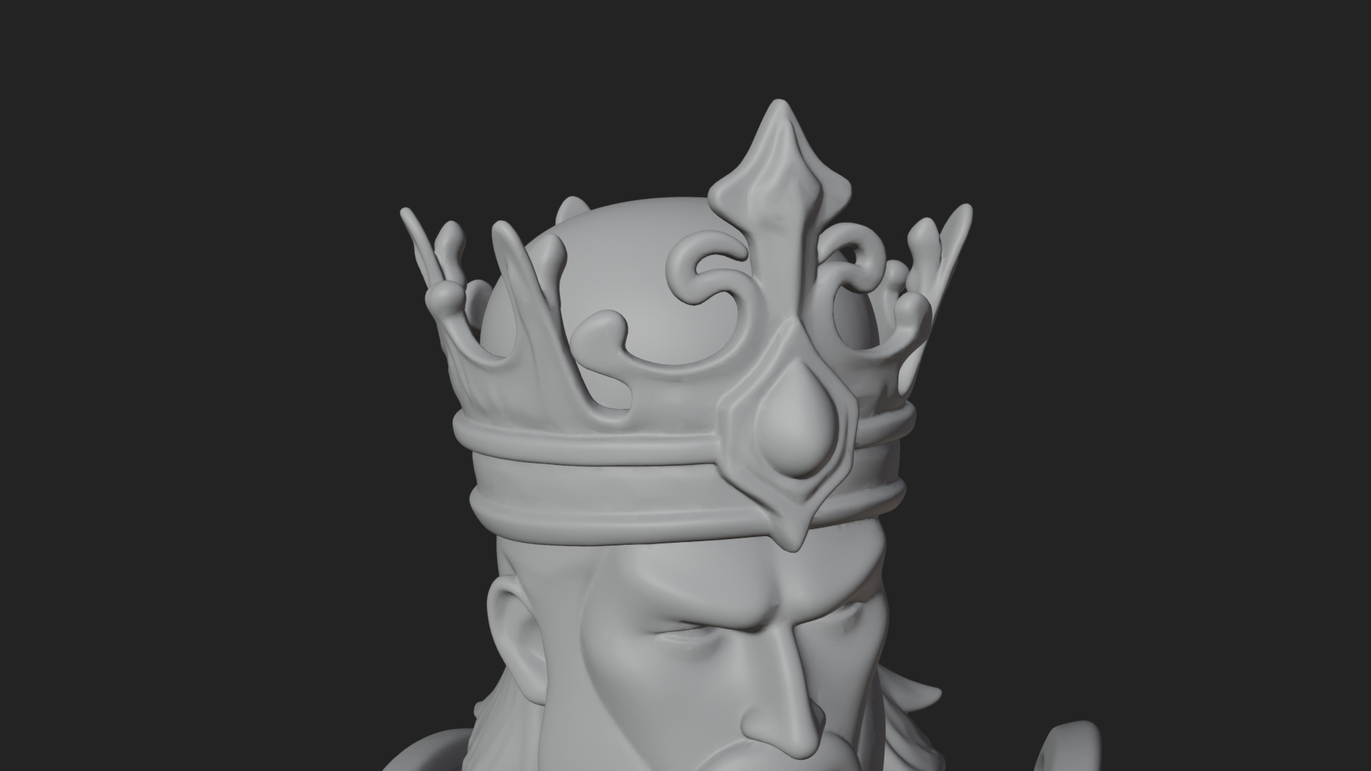 Crowned Knight King Statue Design 10 3D Print Model 3D Model