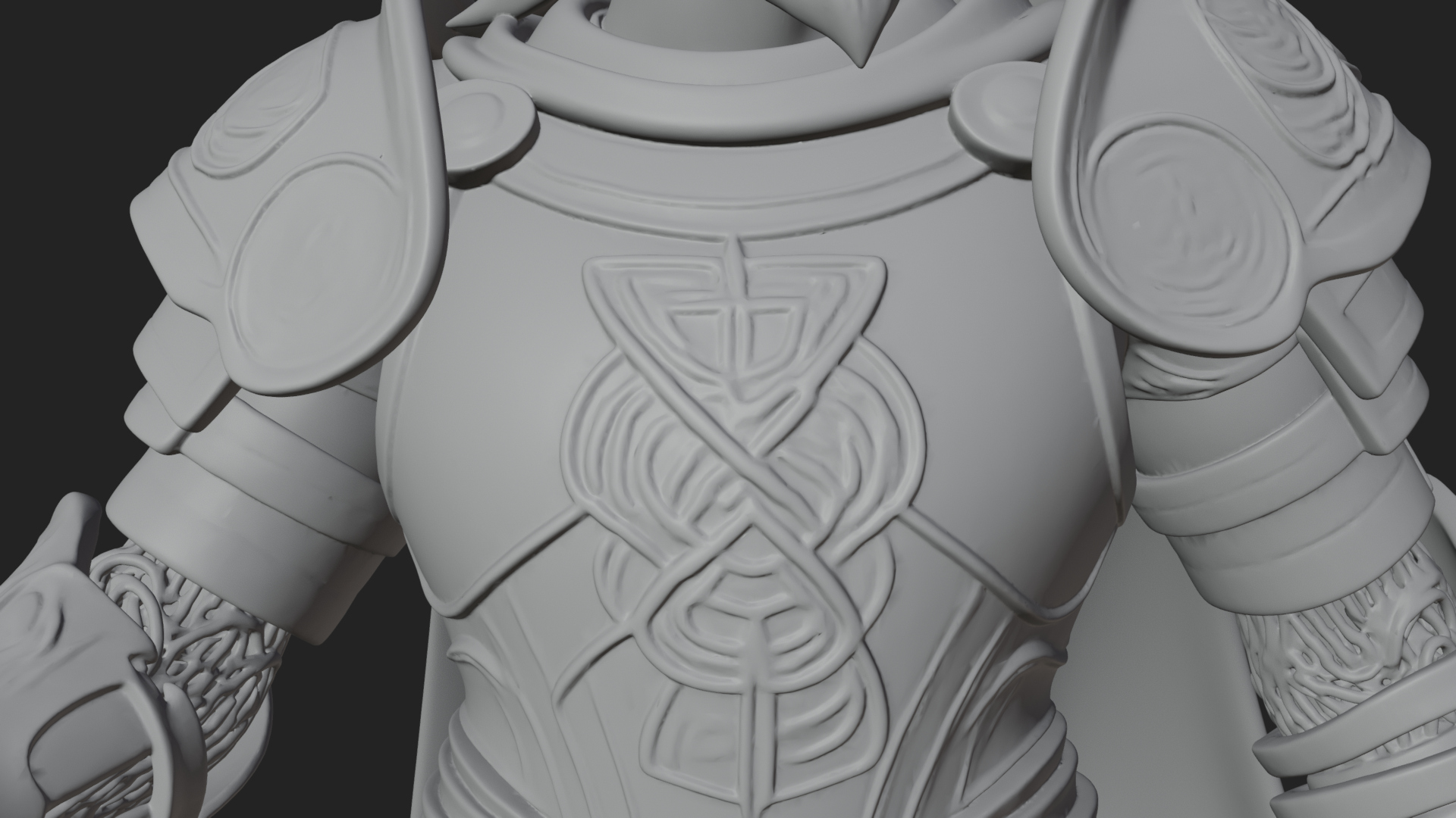 Crowned Knight King Statue Design 11 3D Print Model 3D Model