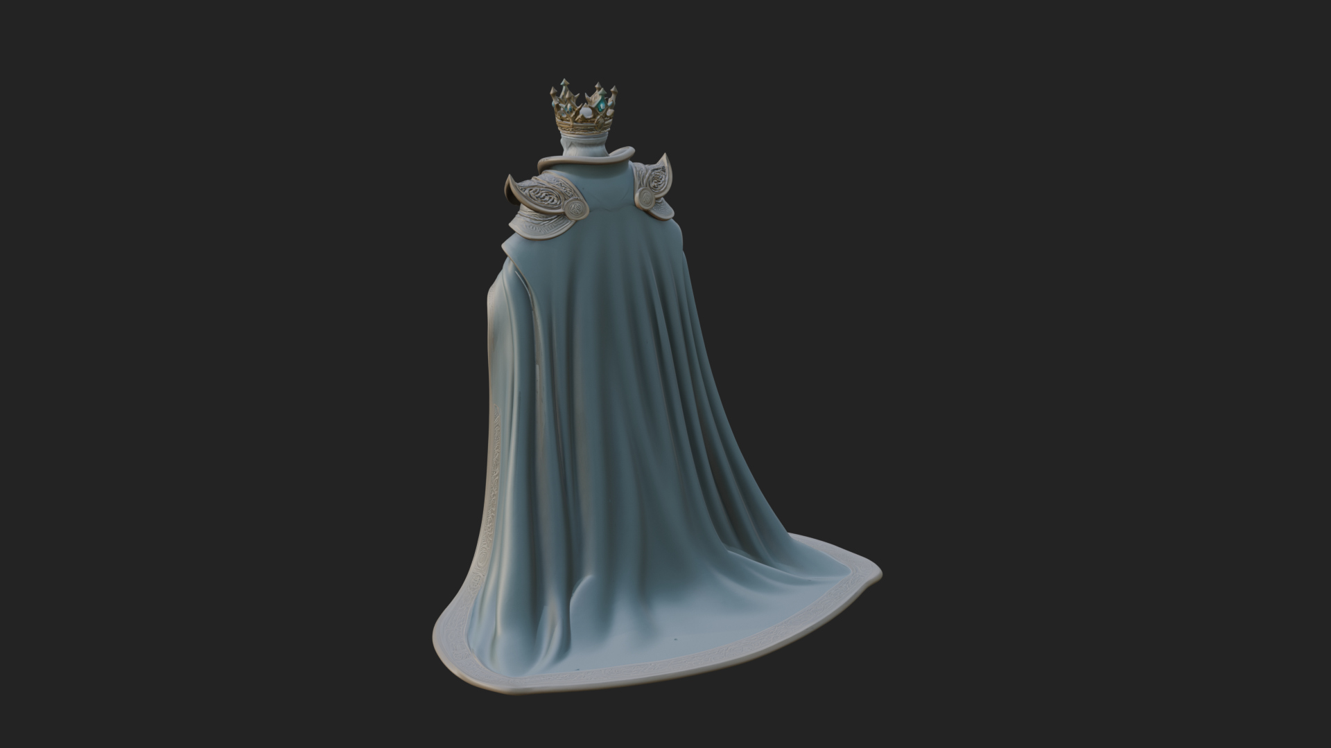 Crowned Knight King Statue Design 12 3D Print Model 3D Model