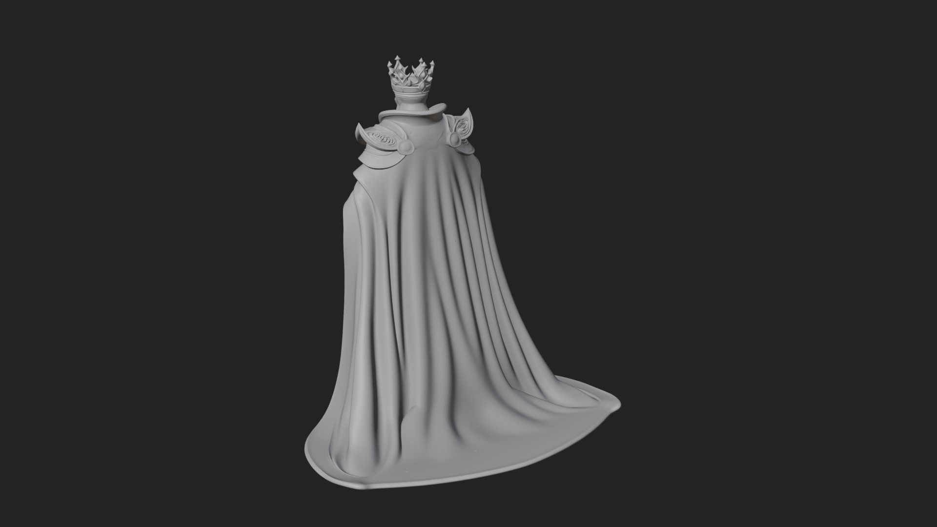Crowned Knight King Statue Design 12 3D Print Model 3D Model