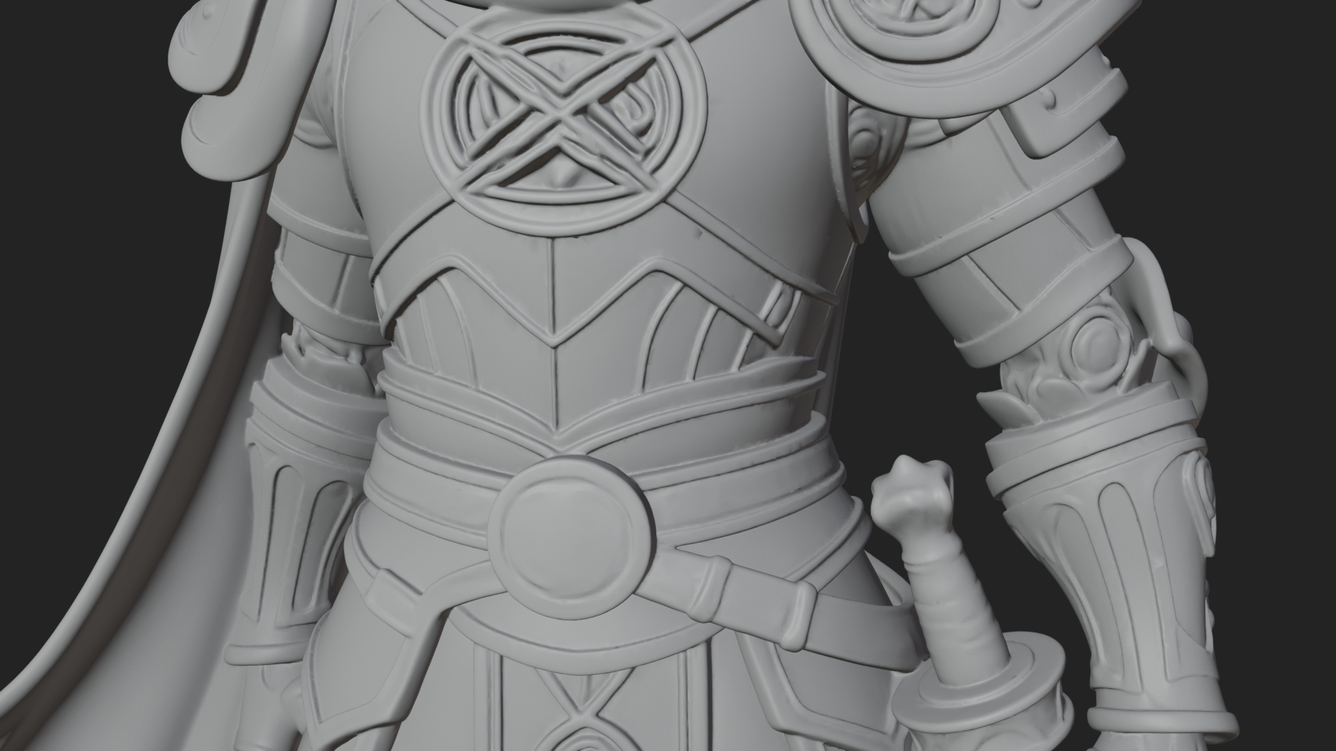 Crowned Knight King Statue Design 13 3D Print Model 3D Model