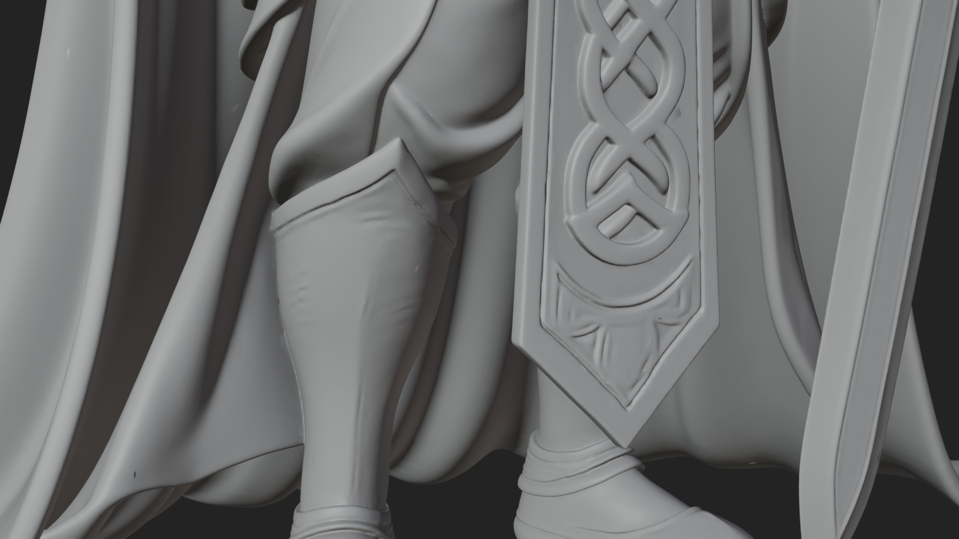 Crowned Knight King Statue Design 5 3D Print Model 3D Model