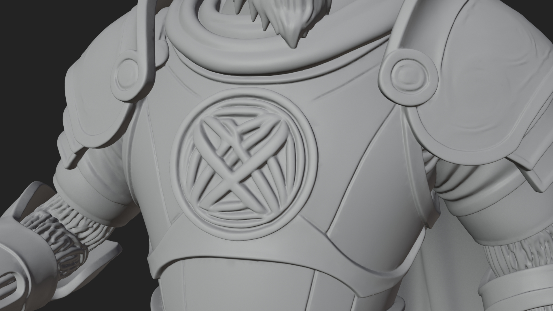 Crowned Knight King Statue Design 6 3D Print Model 3D Model