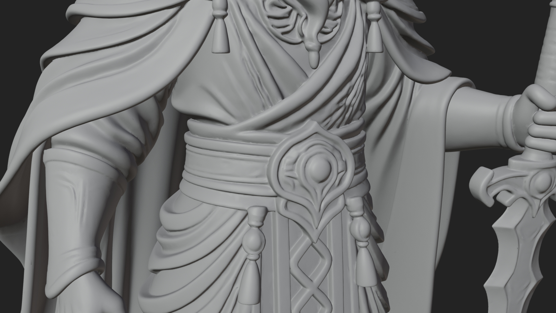 Crowned Knight King Statue Design 7 3D Print Model 3D Model