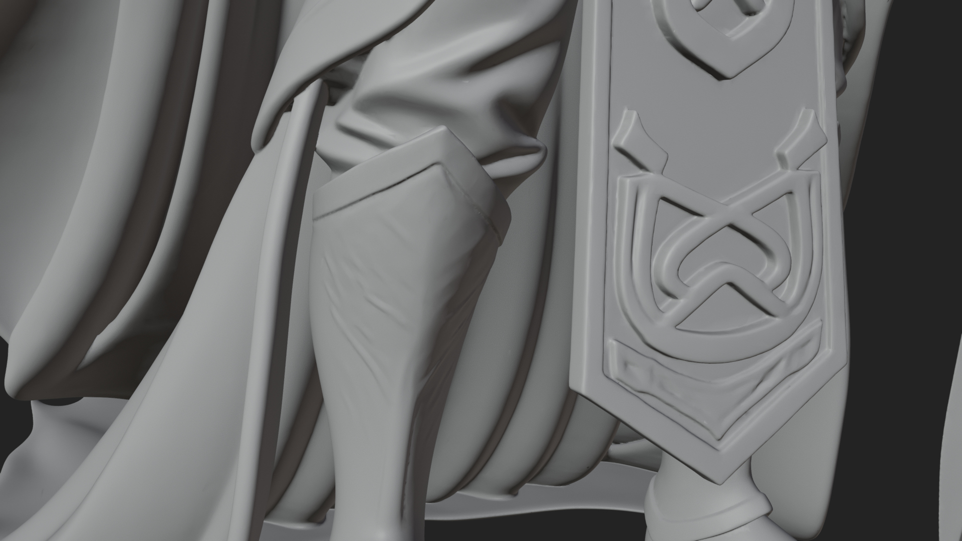Crowned Knight King Statue Design 7 3D Print Model 3D Model