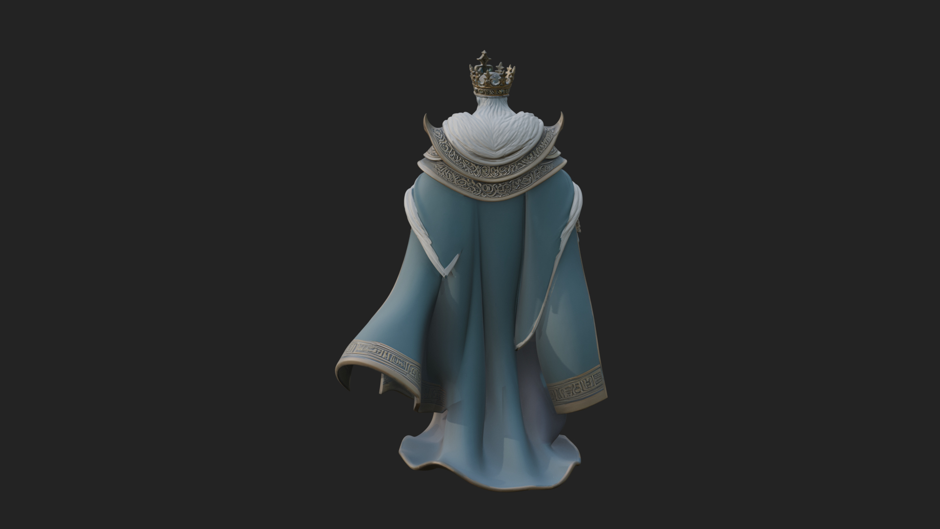 Crowned Knight King Statue Design 8 3D Print Model 3D Model