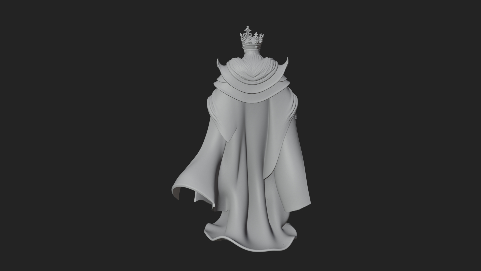 Crowned Knight King Statue Design 8 3D Print Model 3D Model