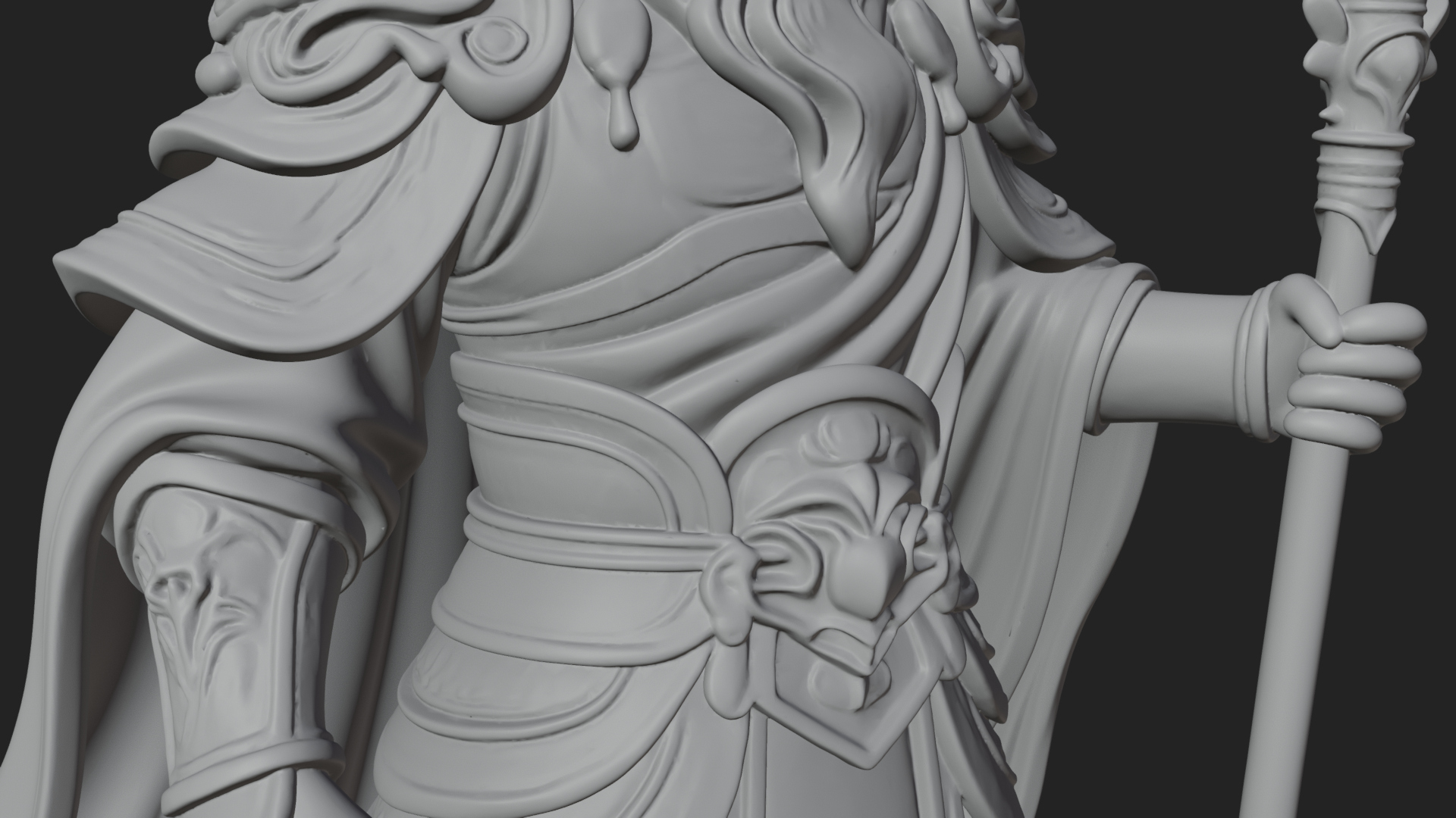 Crowned Knight King Statue Design 9 3D Print Model 3D Model