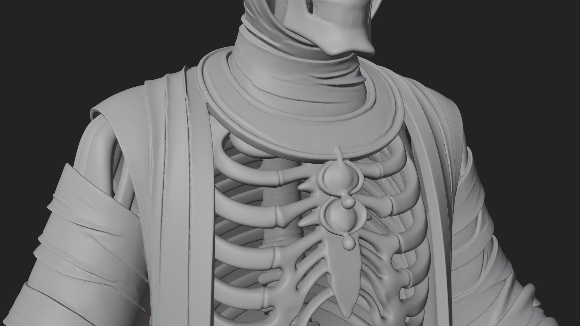 Crowned Mummy Pharaoh Statue Design 2 3D Print Model 3D Model
