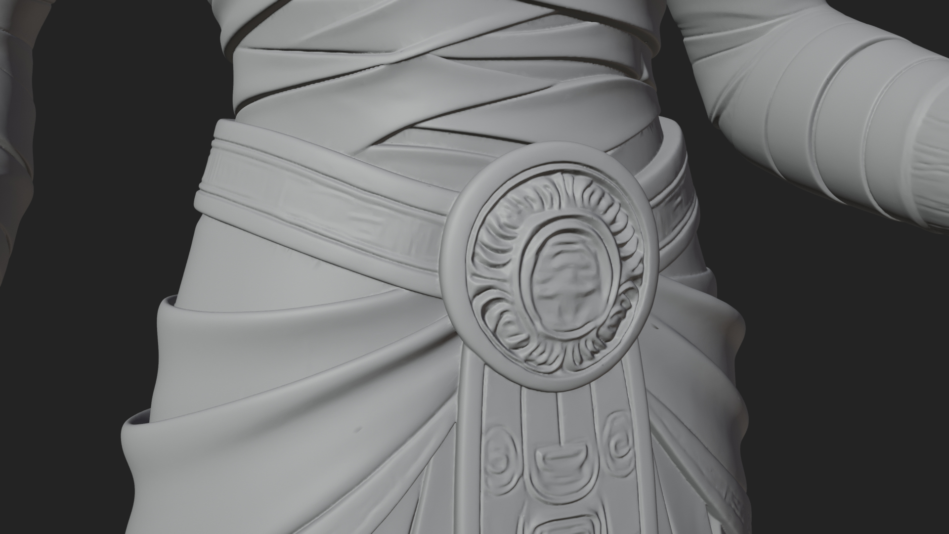 Crowned Mummy Pharaoh Statue Design 4 3D Print Model 3D Model