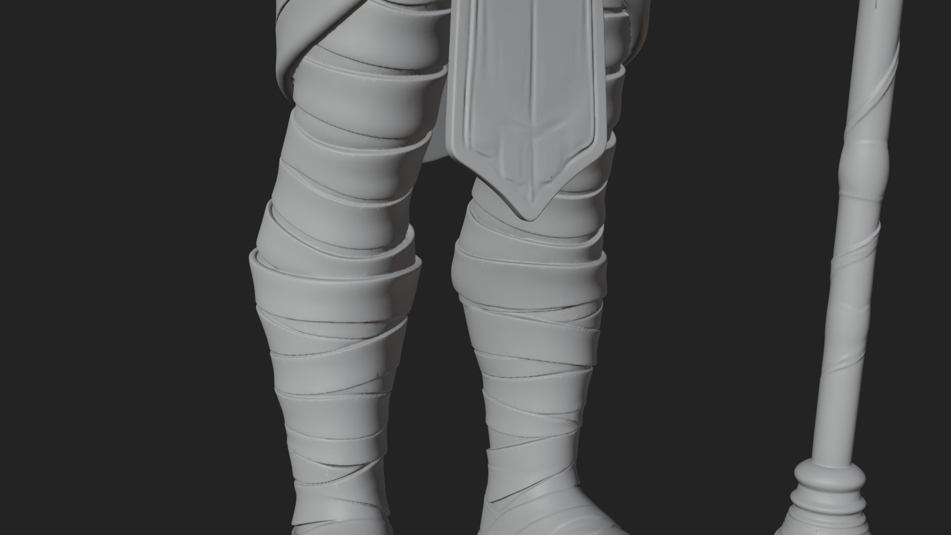 Crowned Mummy Pharaoh Statue Design 6 3D Print Model 3D Model