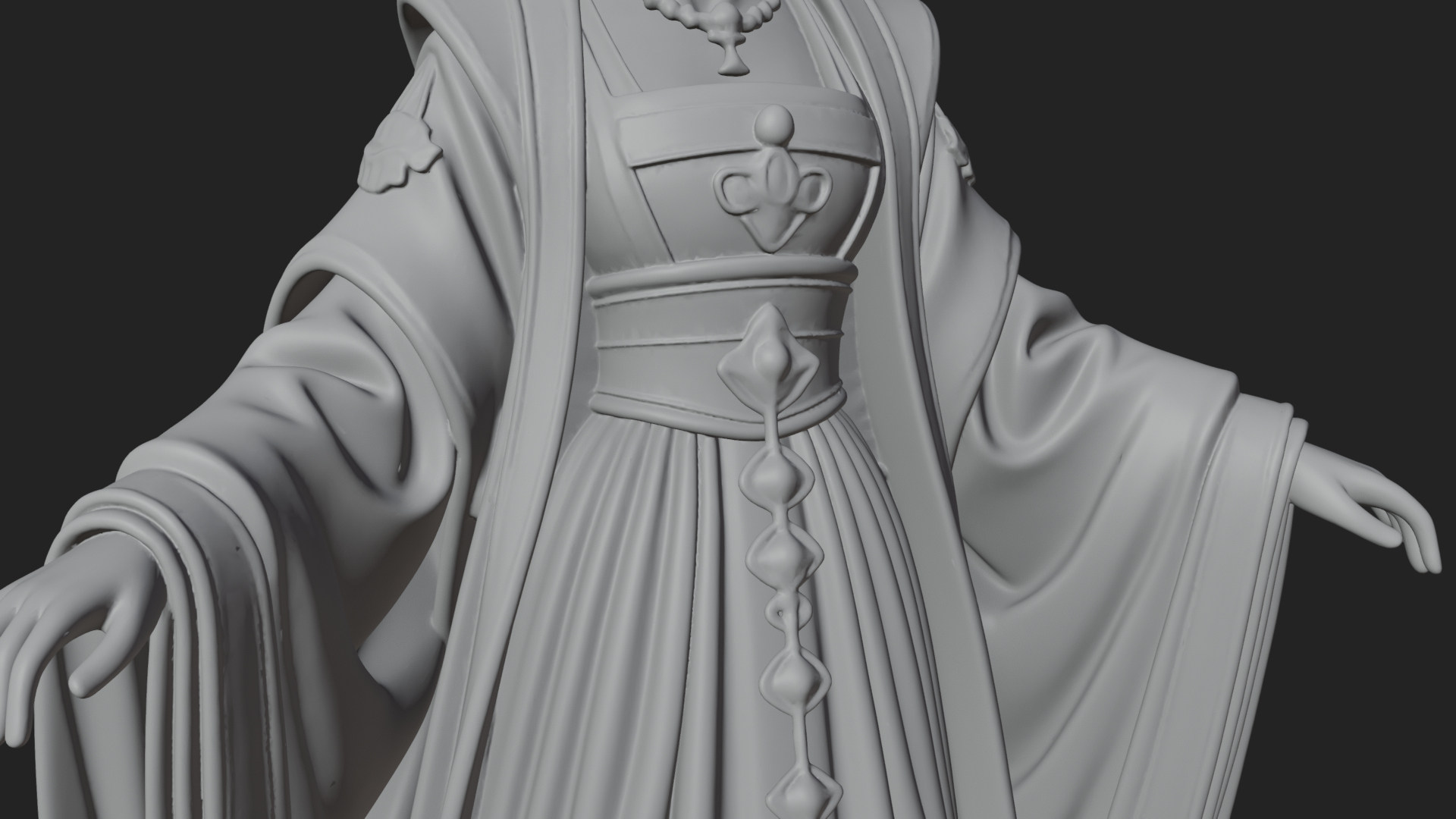 Crowned Royal Queen Statue Design 5 3D Print Model 3D Model