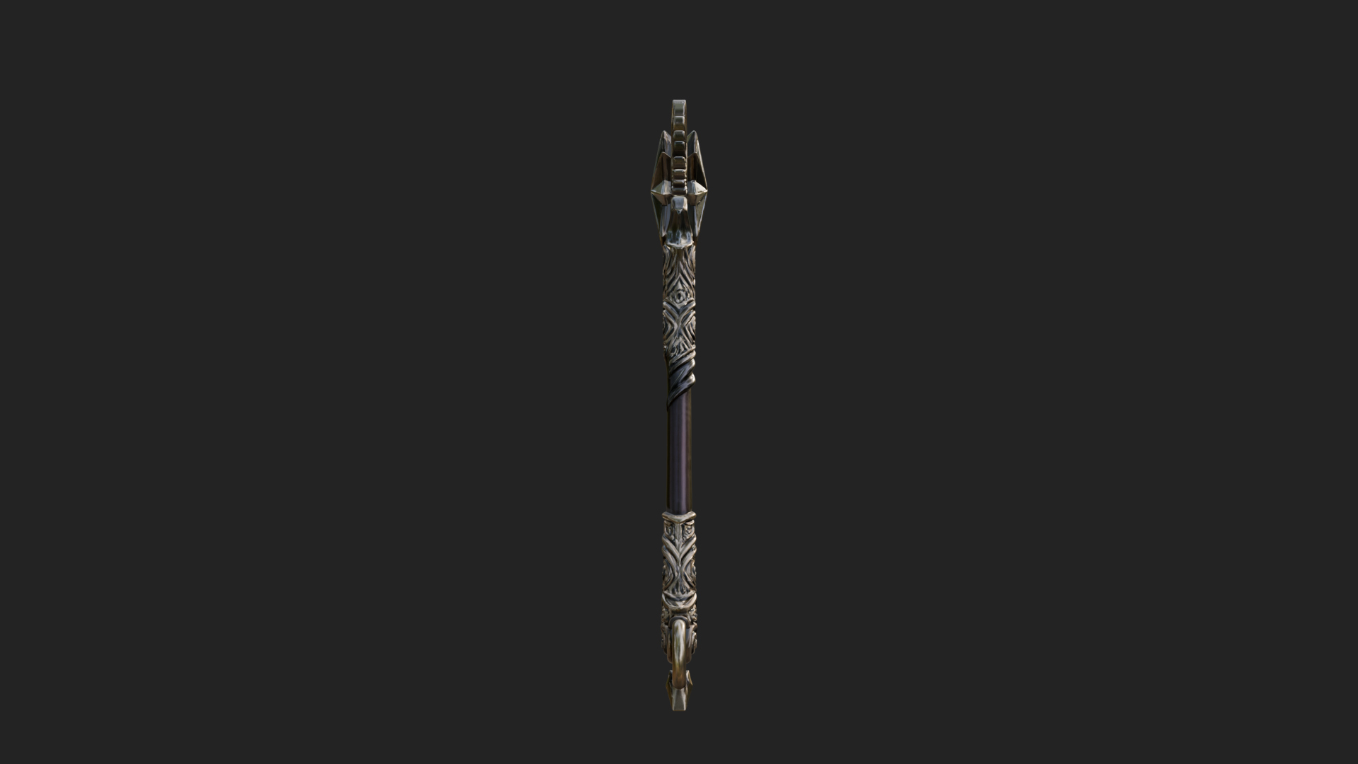 Crowned Royal Scepter Model Design 4 3D Print Model 3D Model