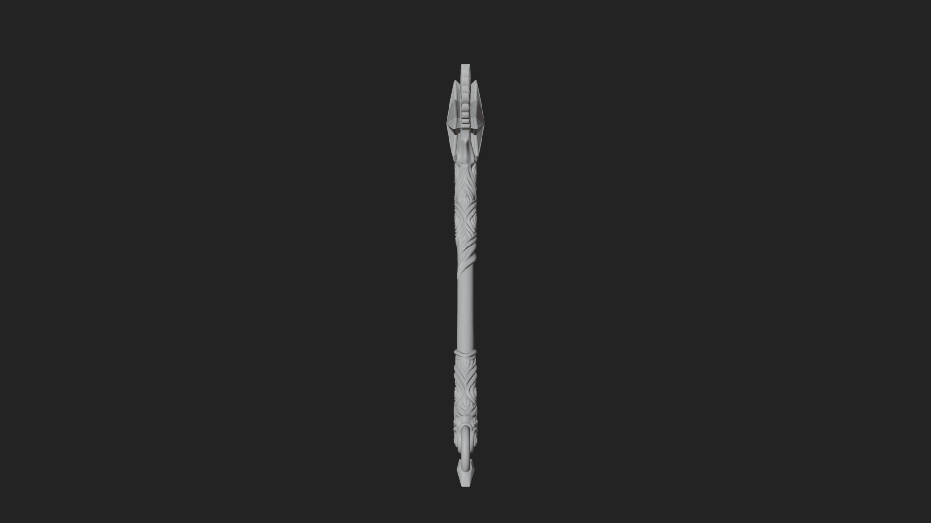 Crowned Royal Scepter Model Design 4 3D Print Model 3D Model