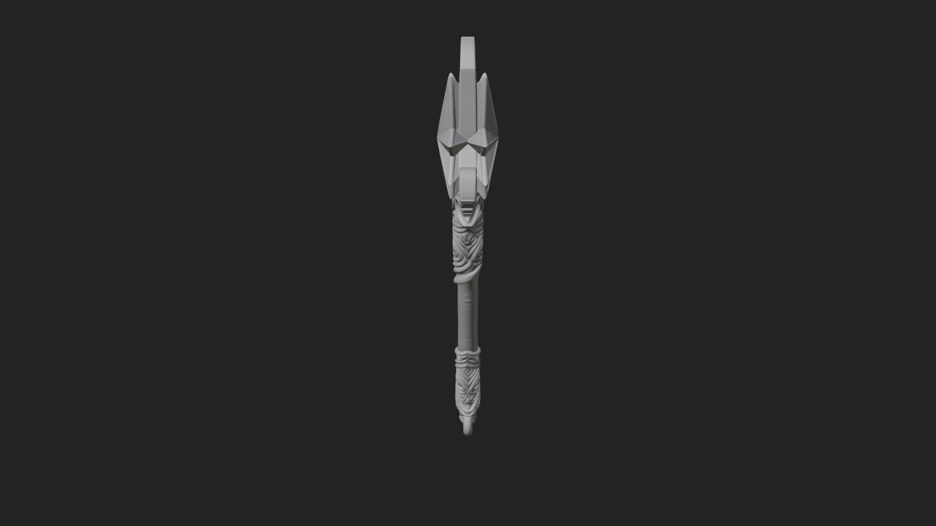 Crowned Royal Scepter Model Design 4 3D Print Model 3D Model