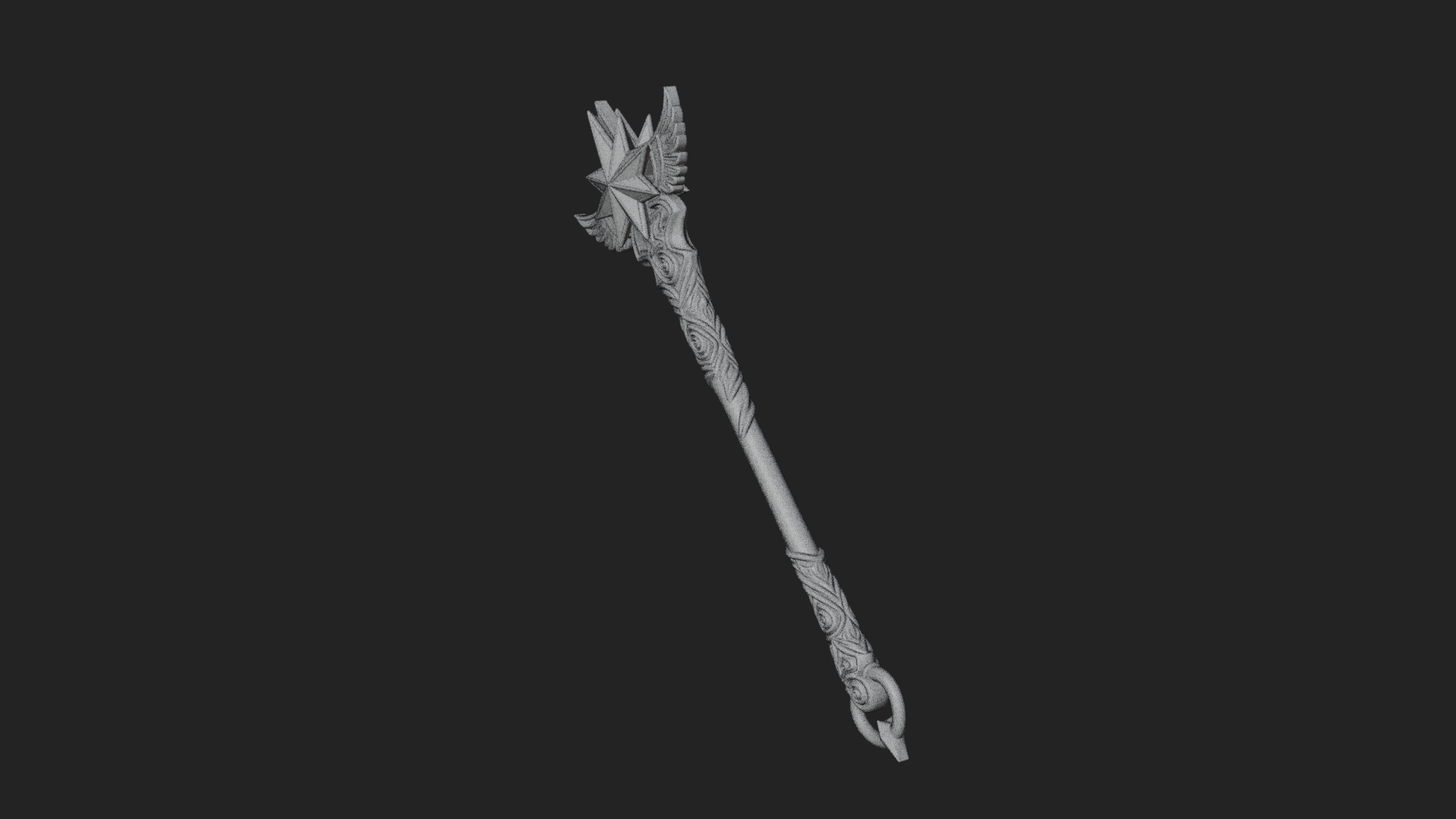 Crowned Royal Scepter Model Design 4 3D Print Model 3D Model