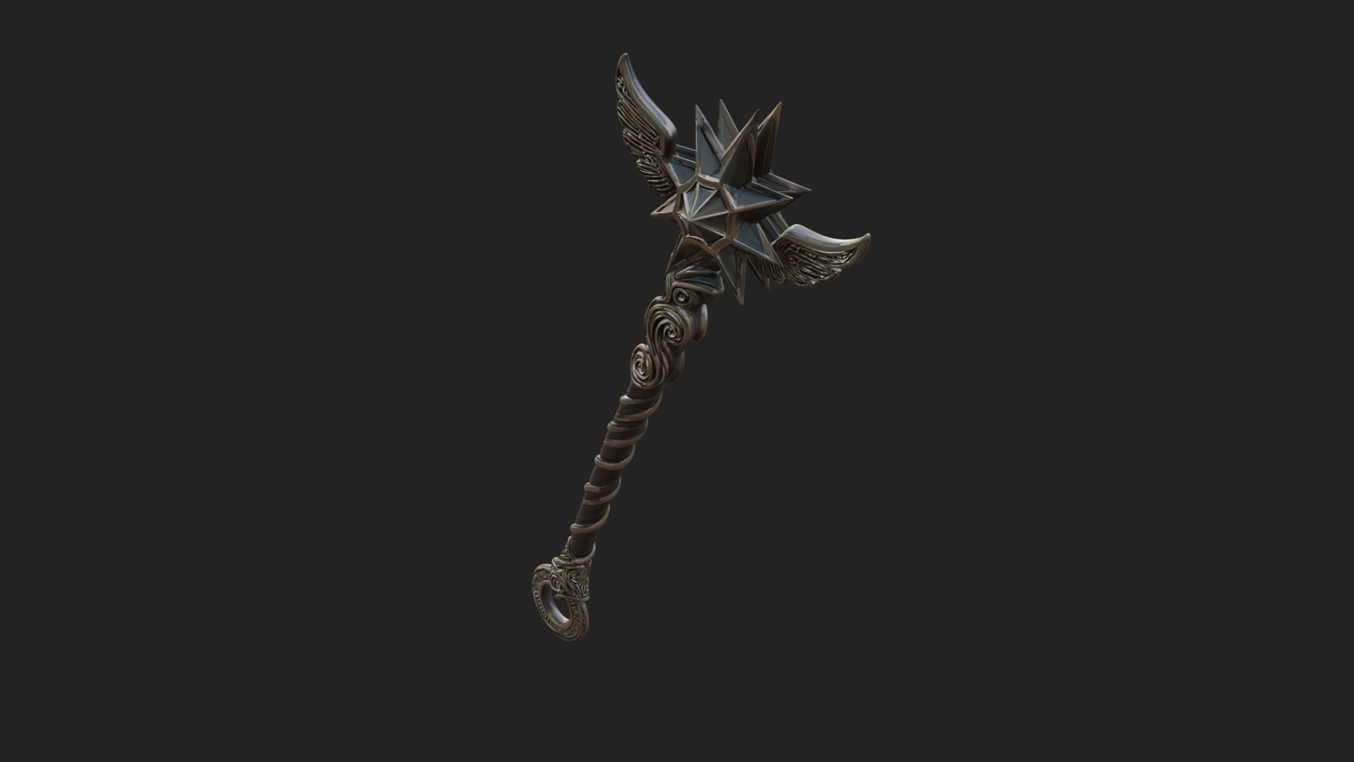 Crowned Royal Scepter Model Design 5 3D Print Model 3D Model