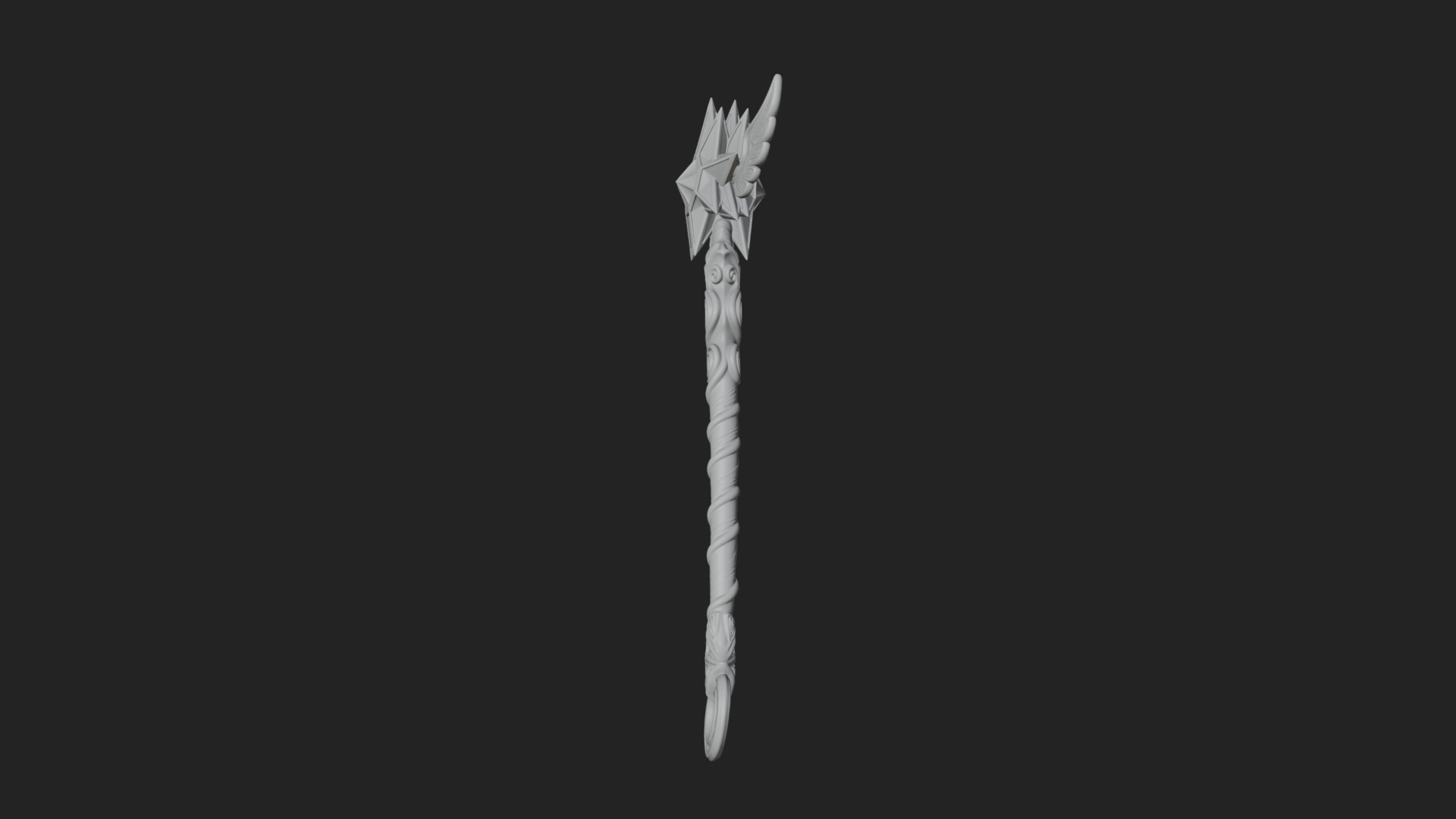 Crowned Royal Scepter Model Design 5 3D Print Model 3D Model