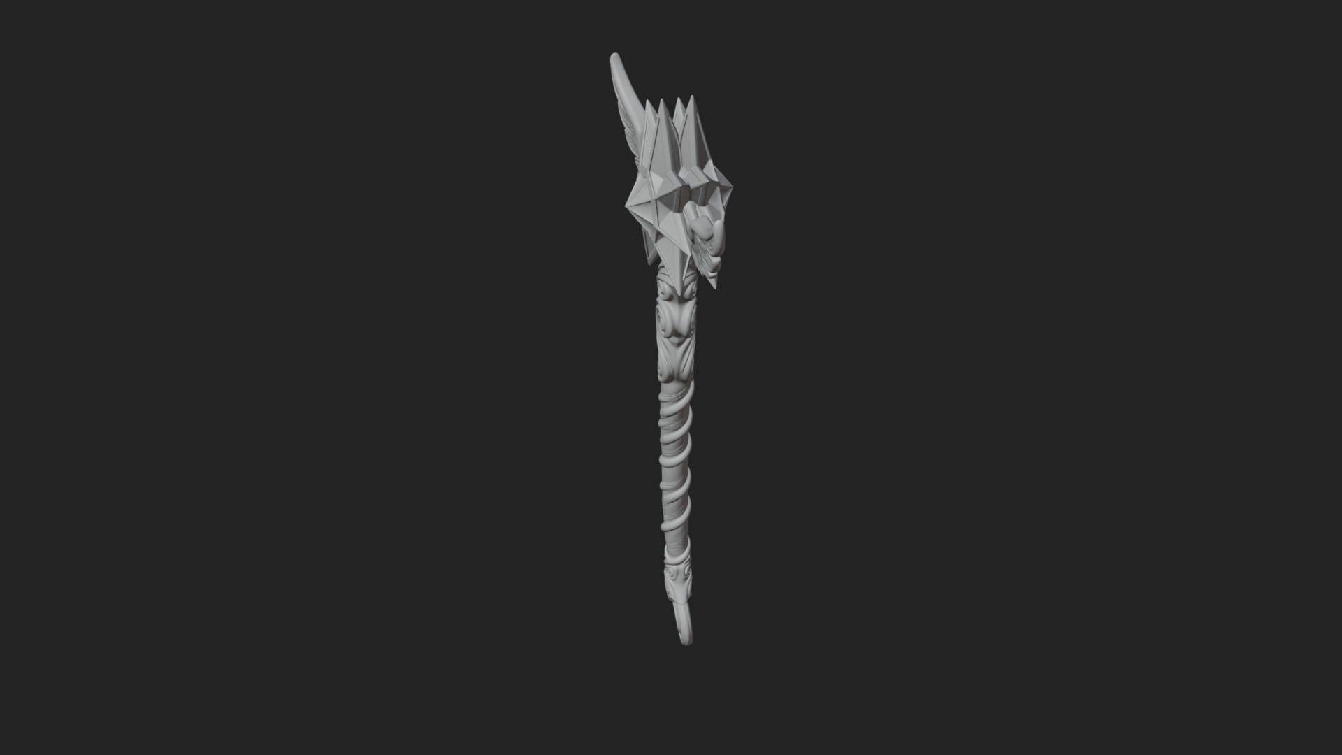 Crowned Royal Scepter Model Design 5 3D Print Model 3D Model