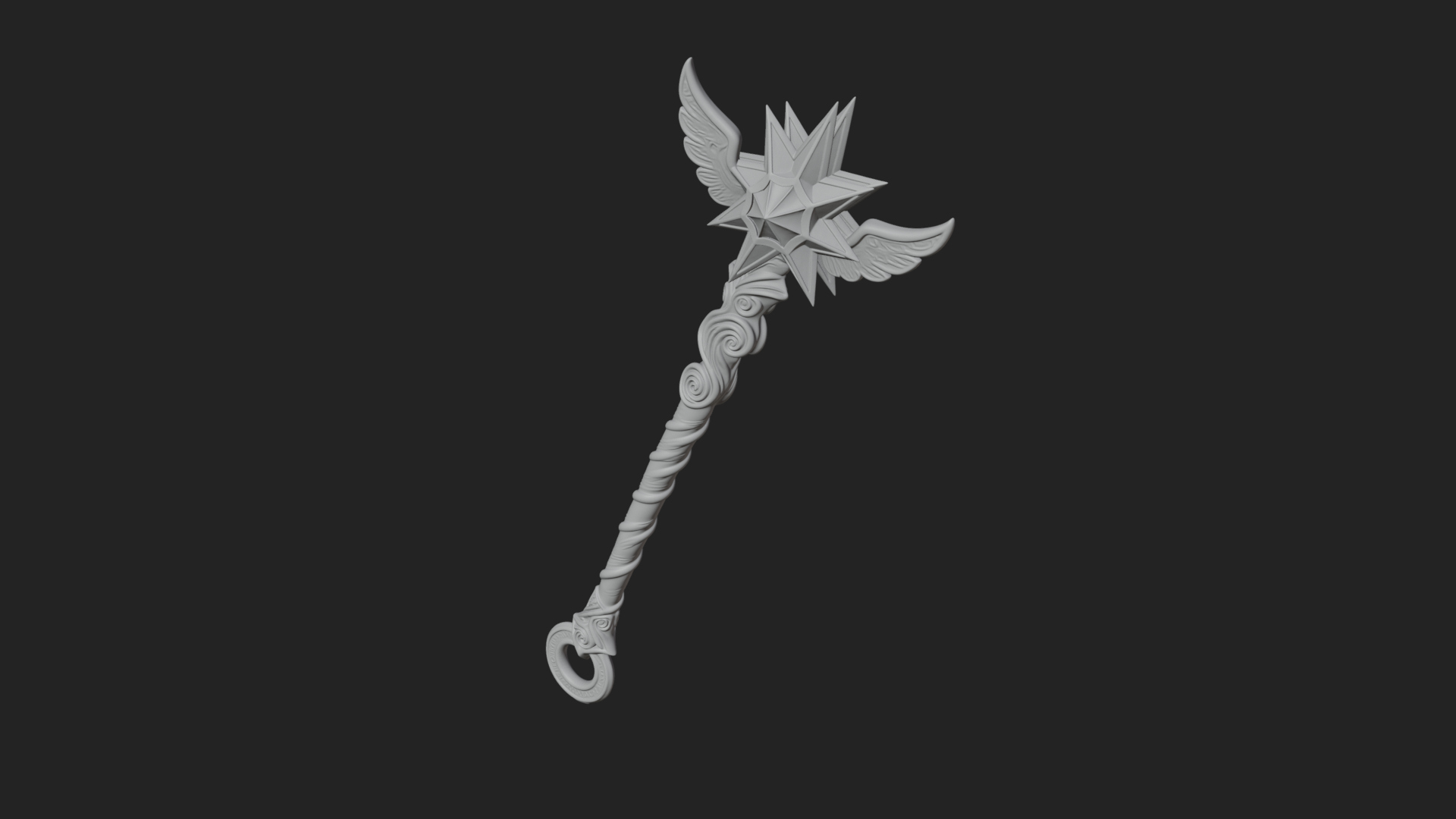 Crowned Royal Scepter Model Design 5 3D Print Model 3D Model