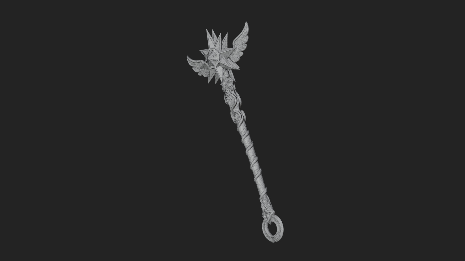 Crowned Royal Scepter Model Design 5 3D Print Model 3D Model