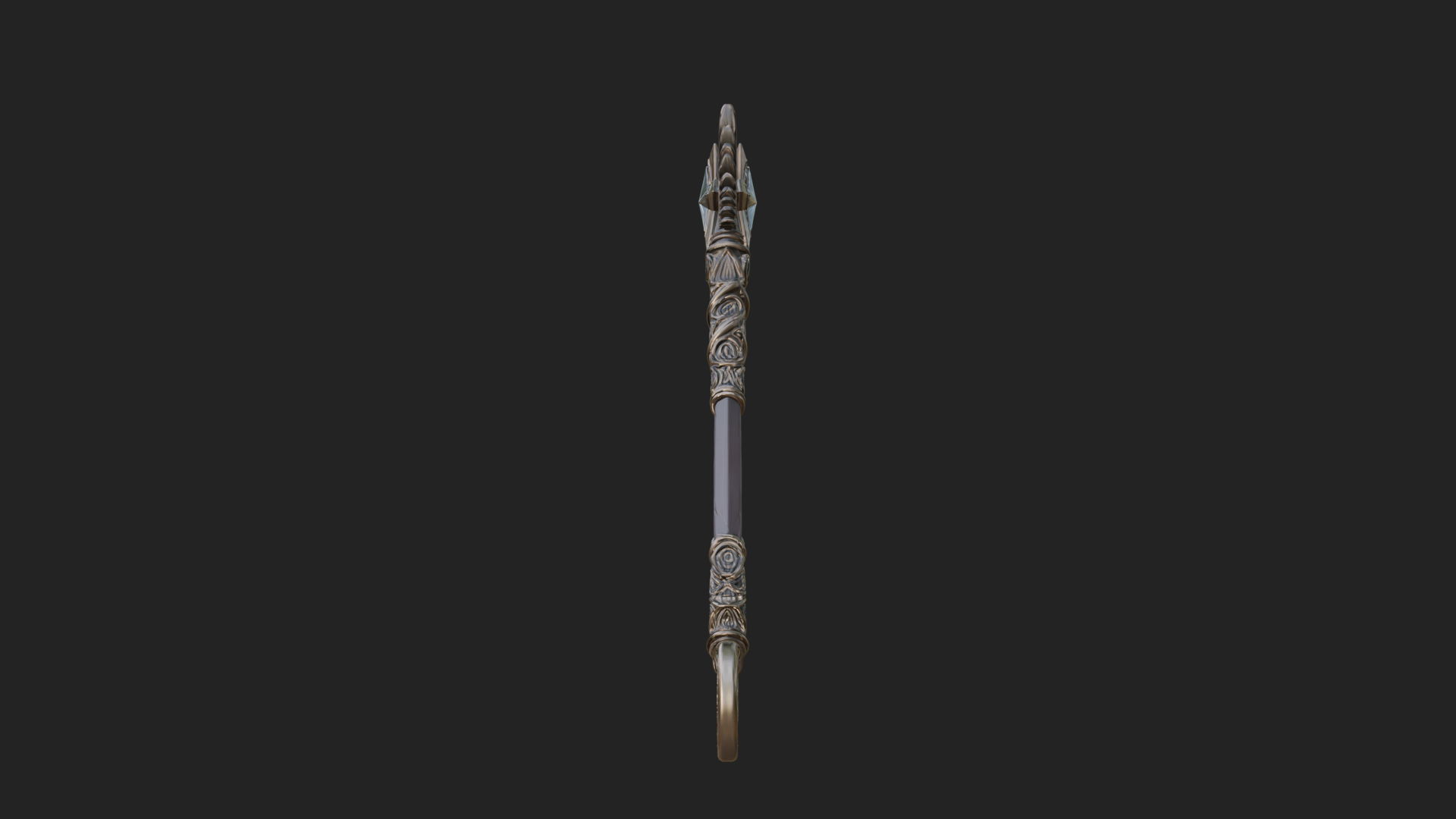 Crowned Royal Scepter Model Design 6 3D Print Model 3D Model