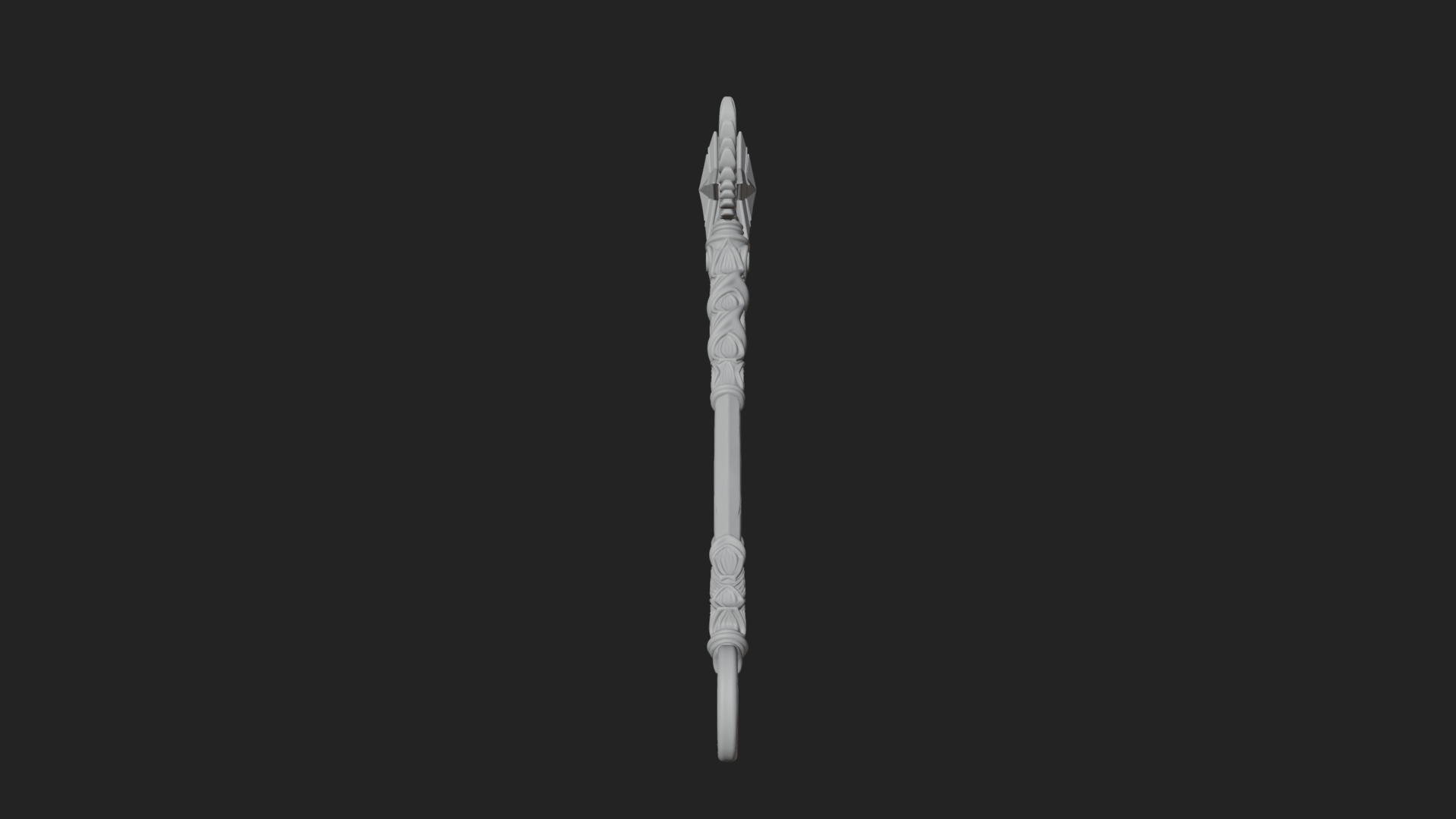 Crowned Royal Scepter Model Design 6 3D Print Model 3D Model