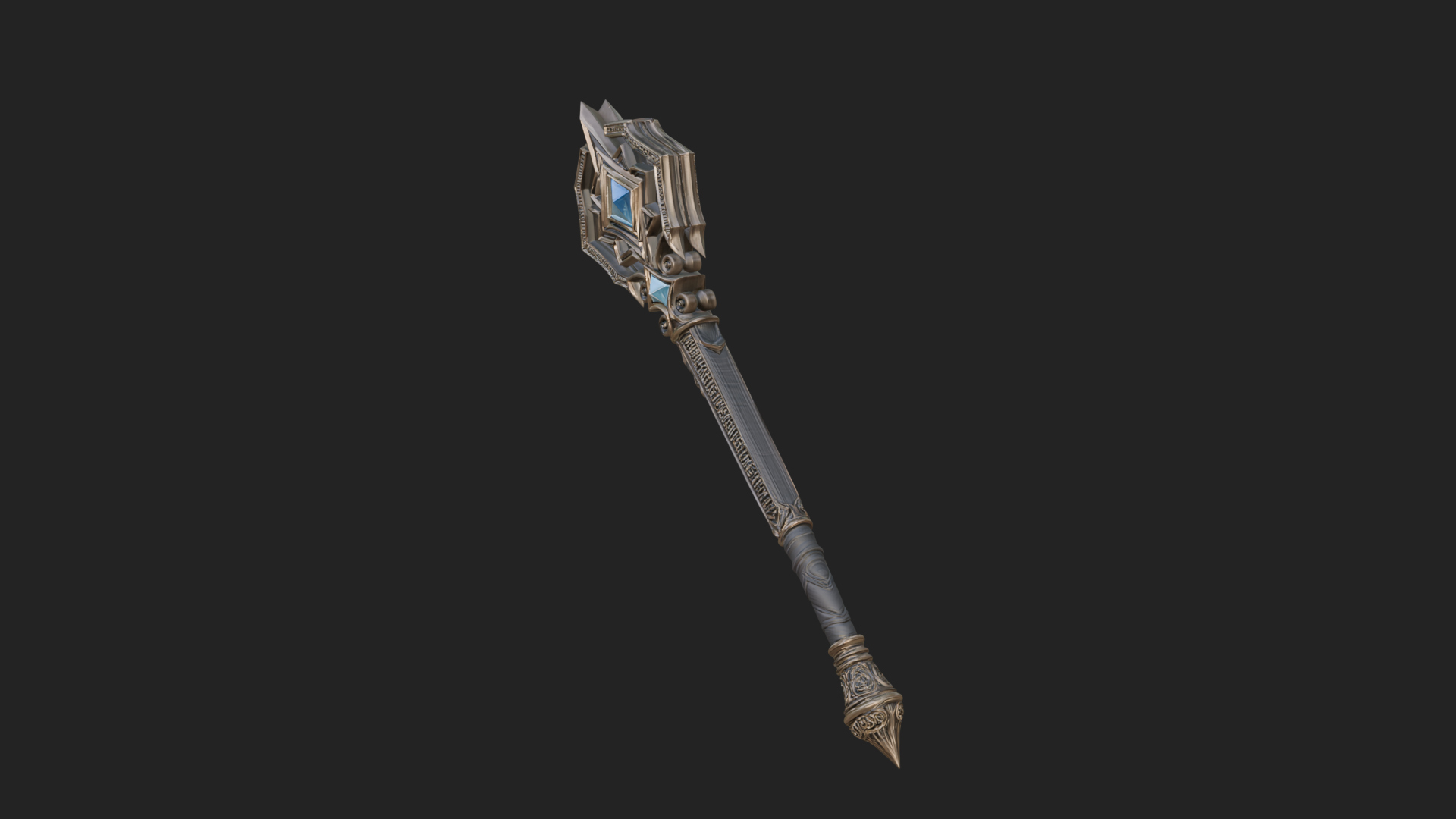 Crowned Royal Scepter Model Design 7 3D Print Model 3D Model