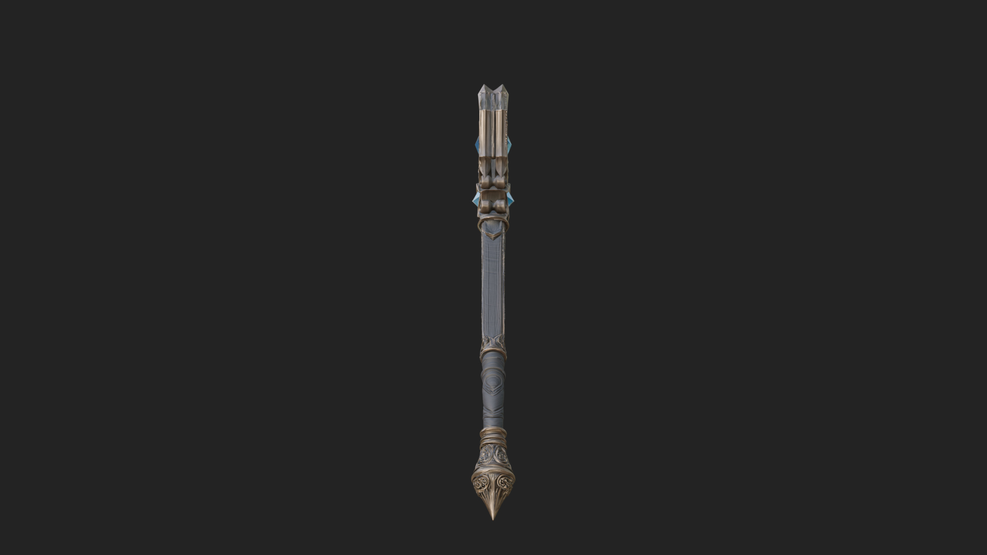 Crowned Royal Scepter Model Design 7 3D Print Model 3D Model
