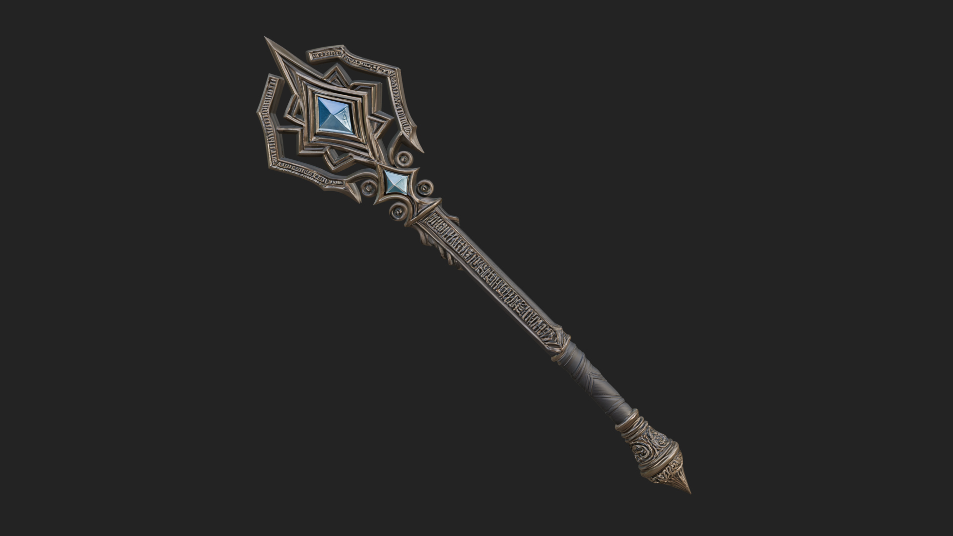 Crowned Royal Scepter Model Design 7 3D Print Model 3D Model