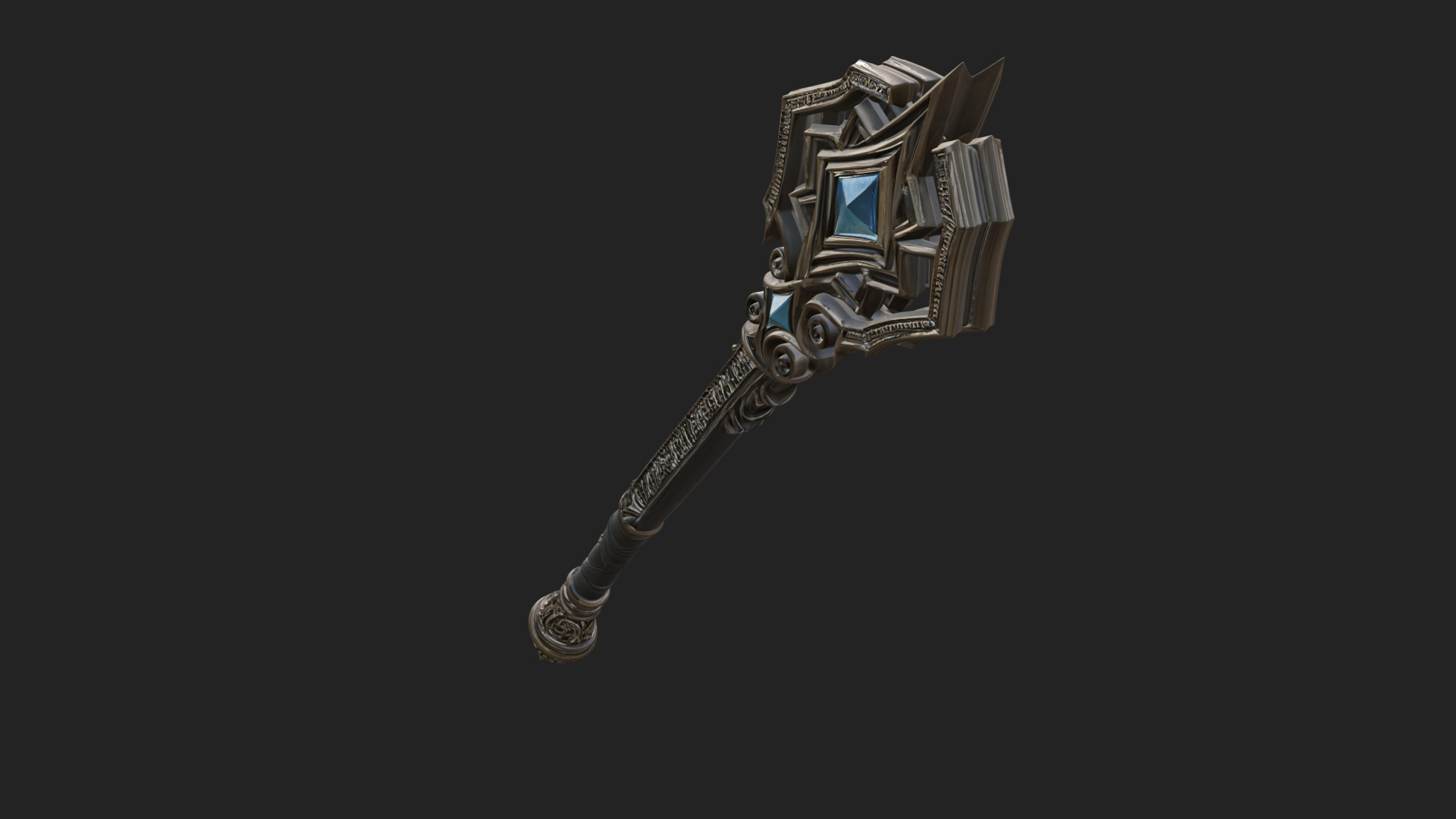 Crowned Royal Scepter Model Design 7 3D Print Model 3D Model