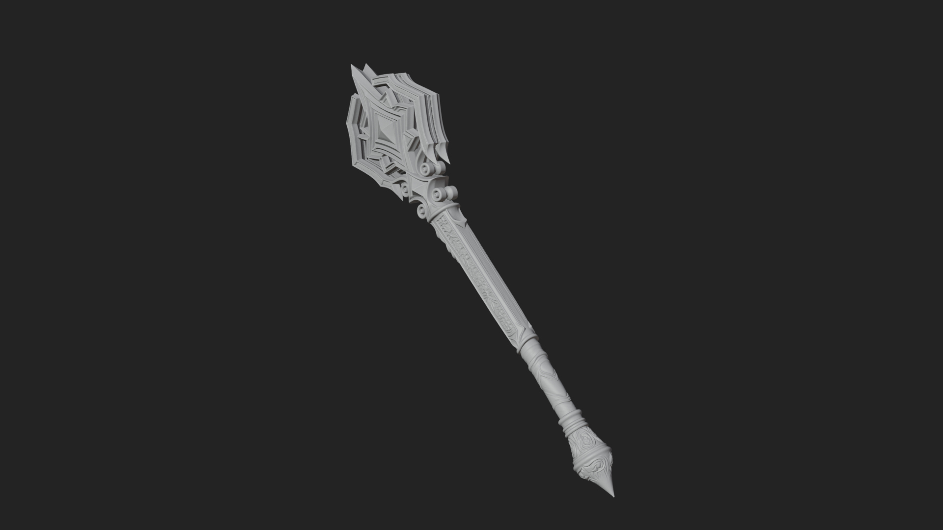 Crowned Royal Scepter Model Design 7 3D Print Model 3D Model