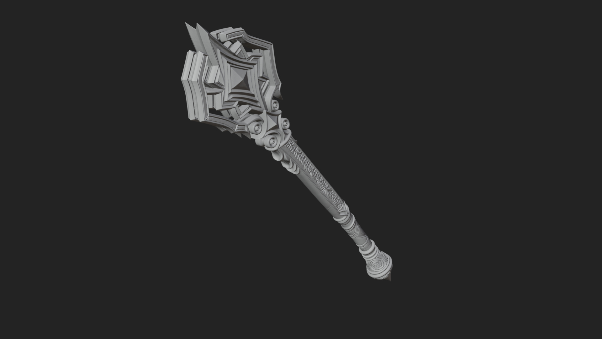 Crowned Royal Scepter Model Design 7 3D Print Model 3D Model