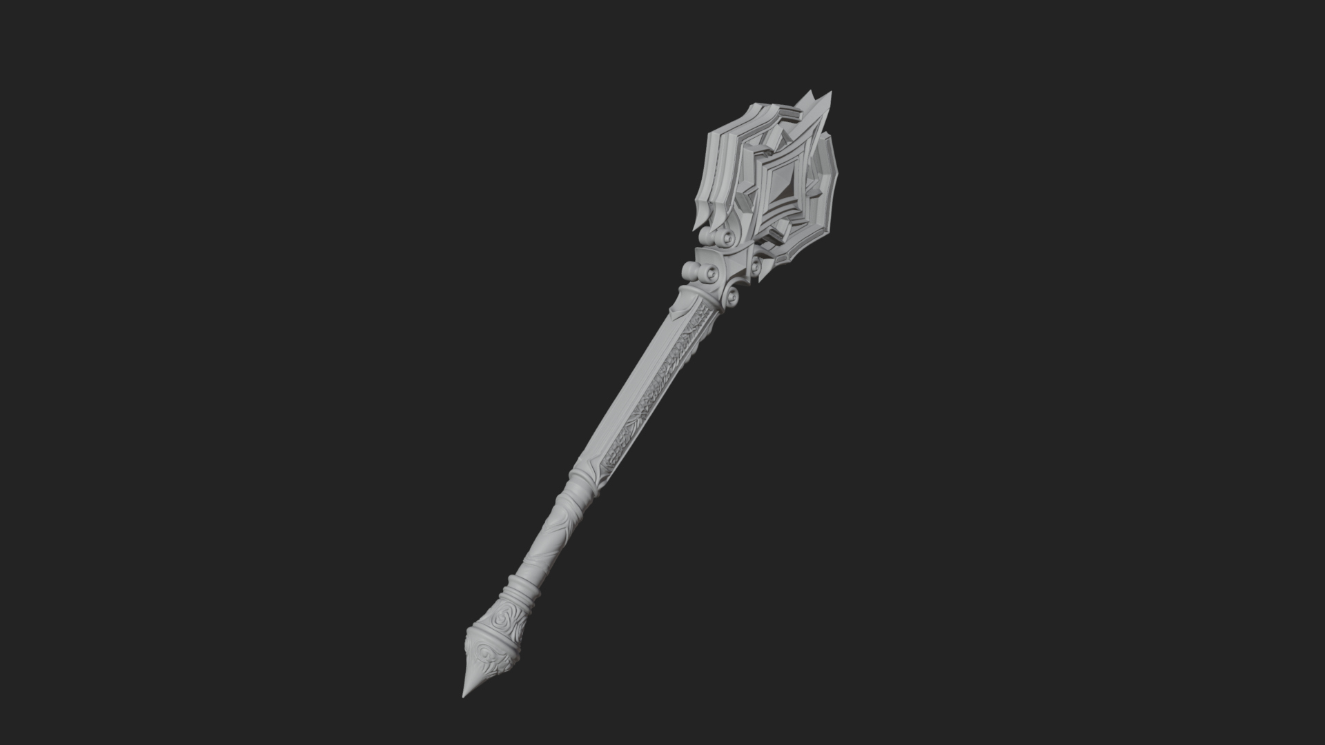 Crowned Royal Scepter Model Design 7 3D Print Model 3D Model
