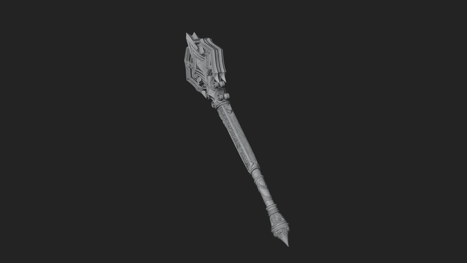 Crowned Royal Scepter Model Design 7 3D Print Model 3D Model