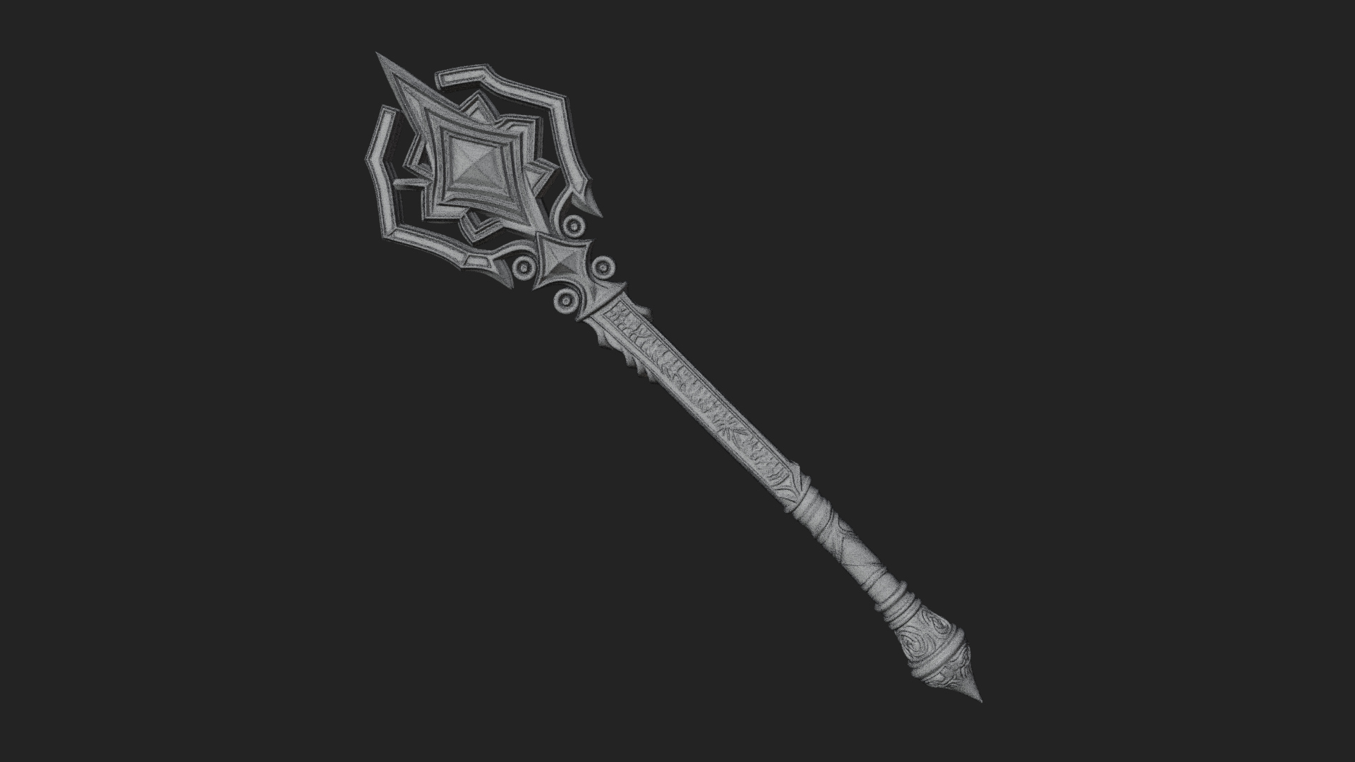 Crowned Royal Scepter Model Design 7 3D Print Model 3D Model