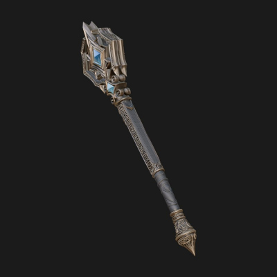 Crowned Royal Scepter Model Design 7 3D Print Model