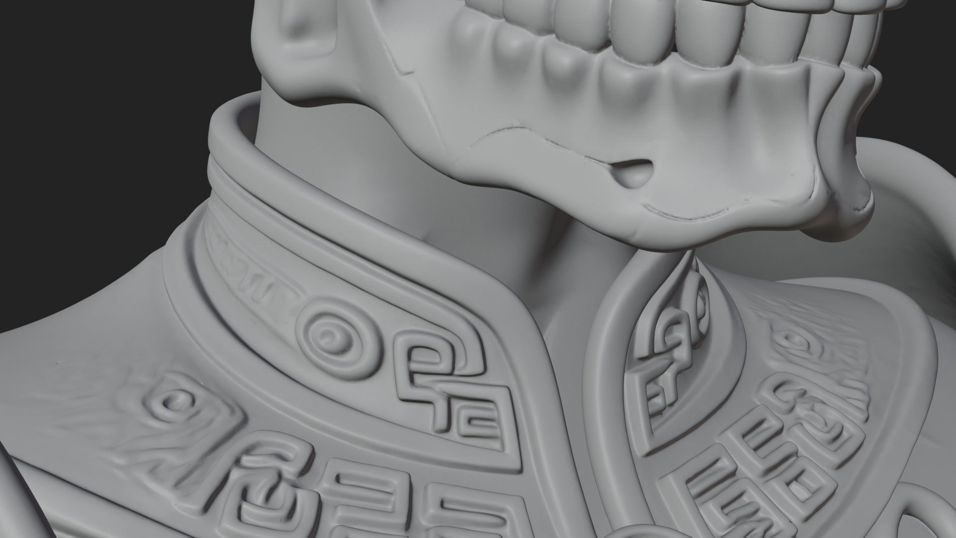 Crowned Skeleton King Bust Statue Design 13 3D Print 3D Model