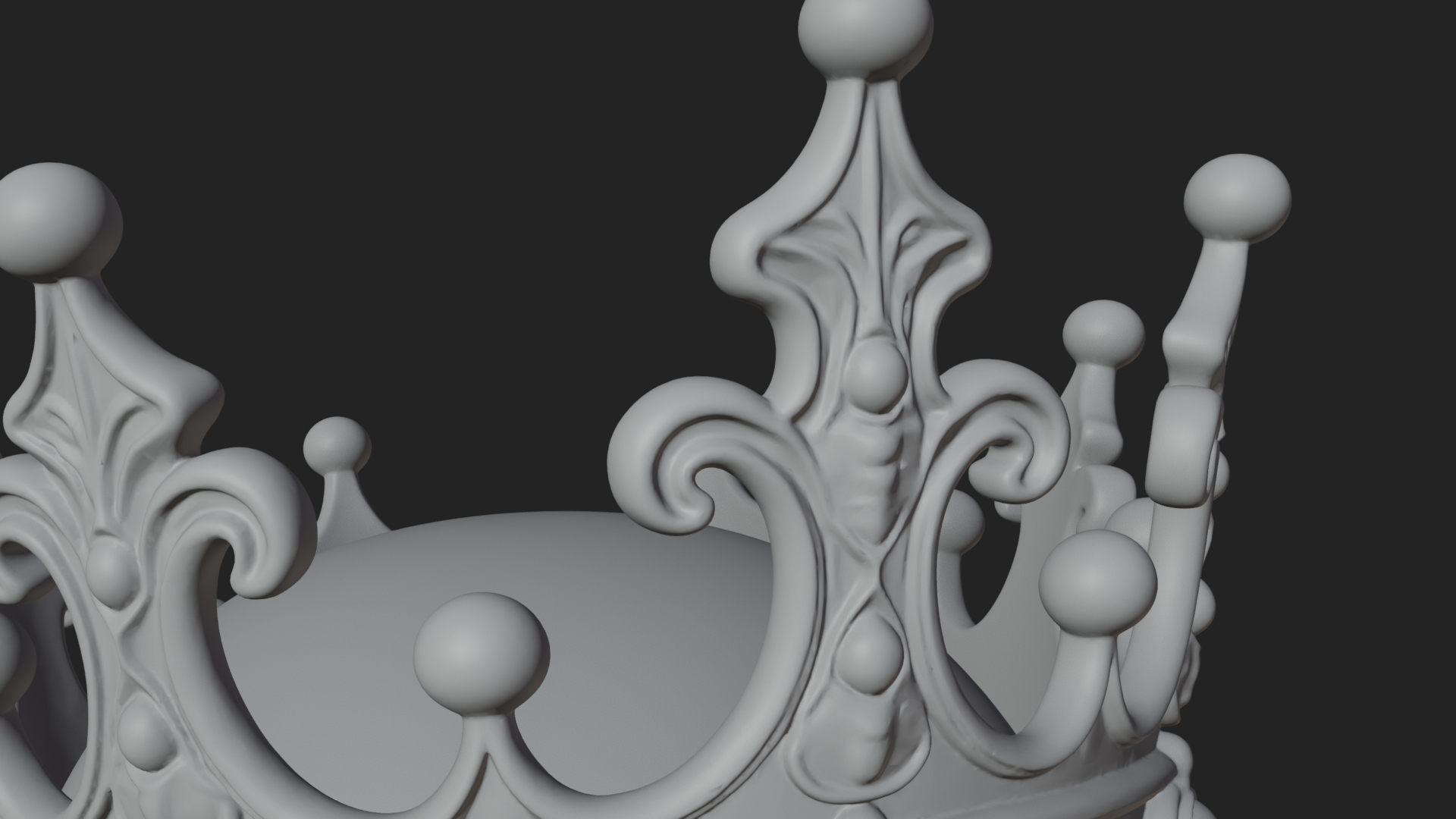 Crowned Skeleton King Bust Statue Design 14 3D Print 3D Model