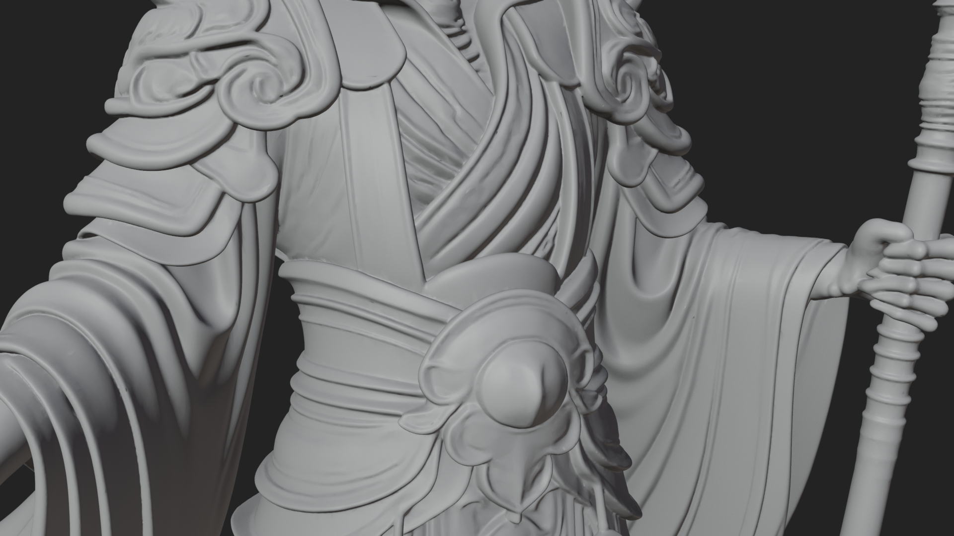 Crowned Skeleton King Statue Design 11 3D Print Model 3D Model