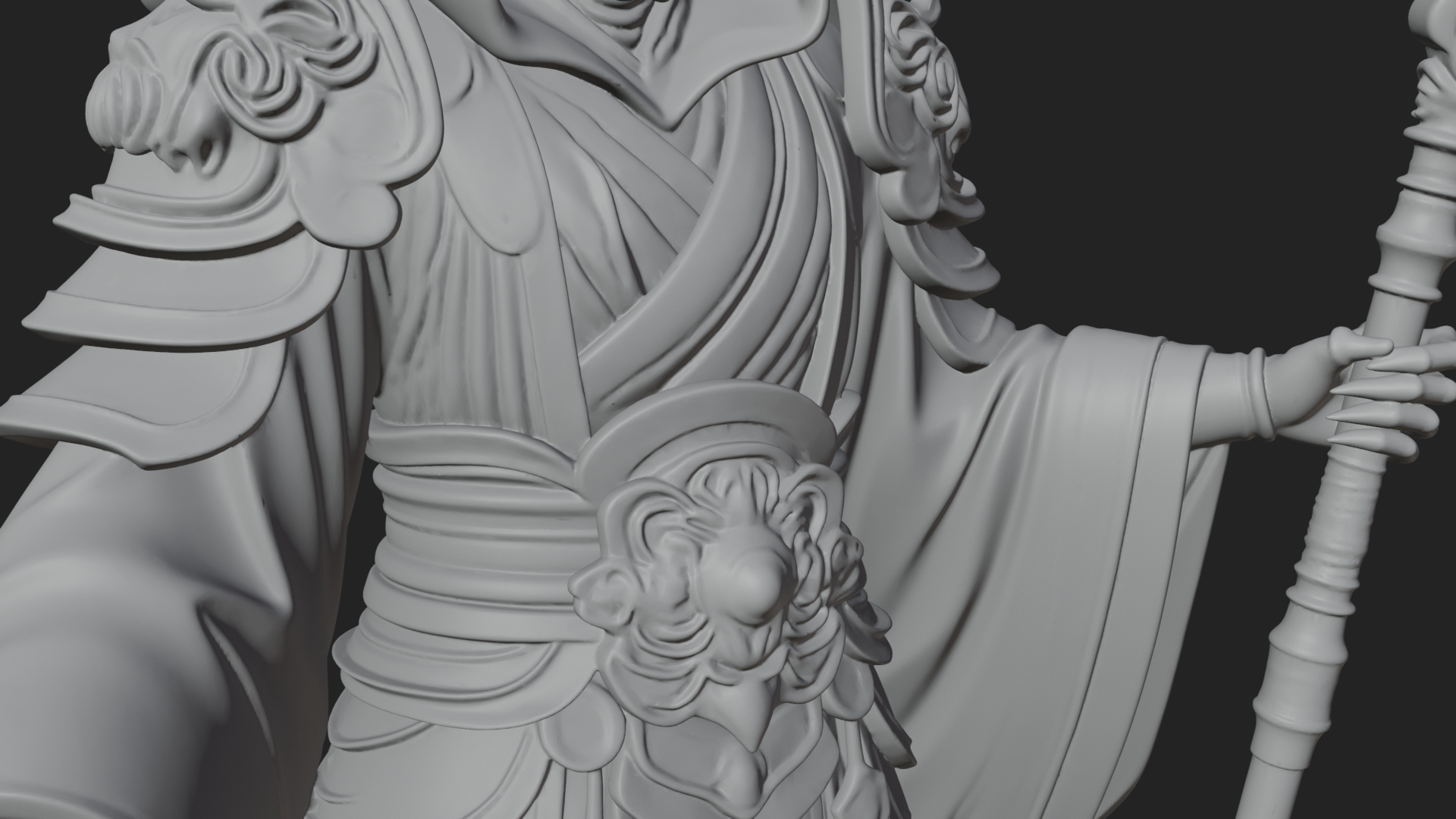 Crowned Skeleton King Statue Design 16 3D Print Model 3D Model